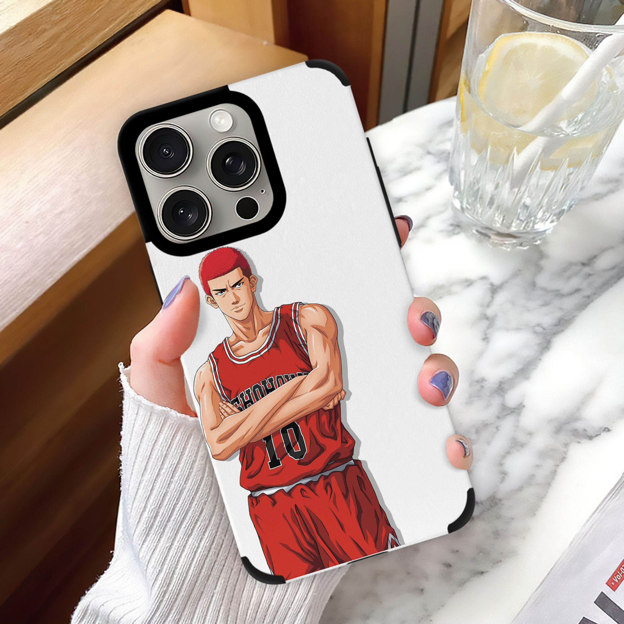 SLAM DUNK／スラムダンク 【iPhone15ProMax対応】 PUレザー スマホケース 耐衝撃＆黄変防止