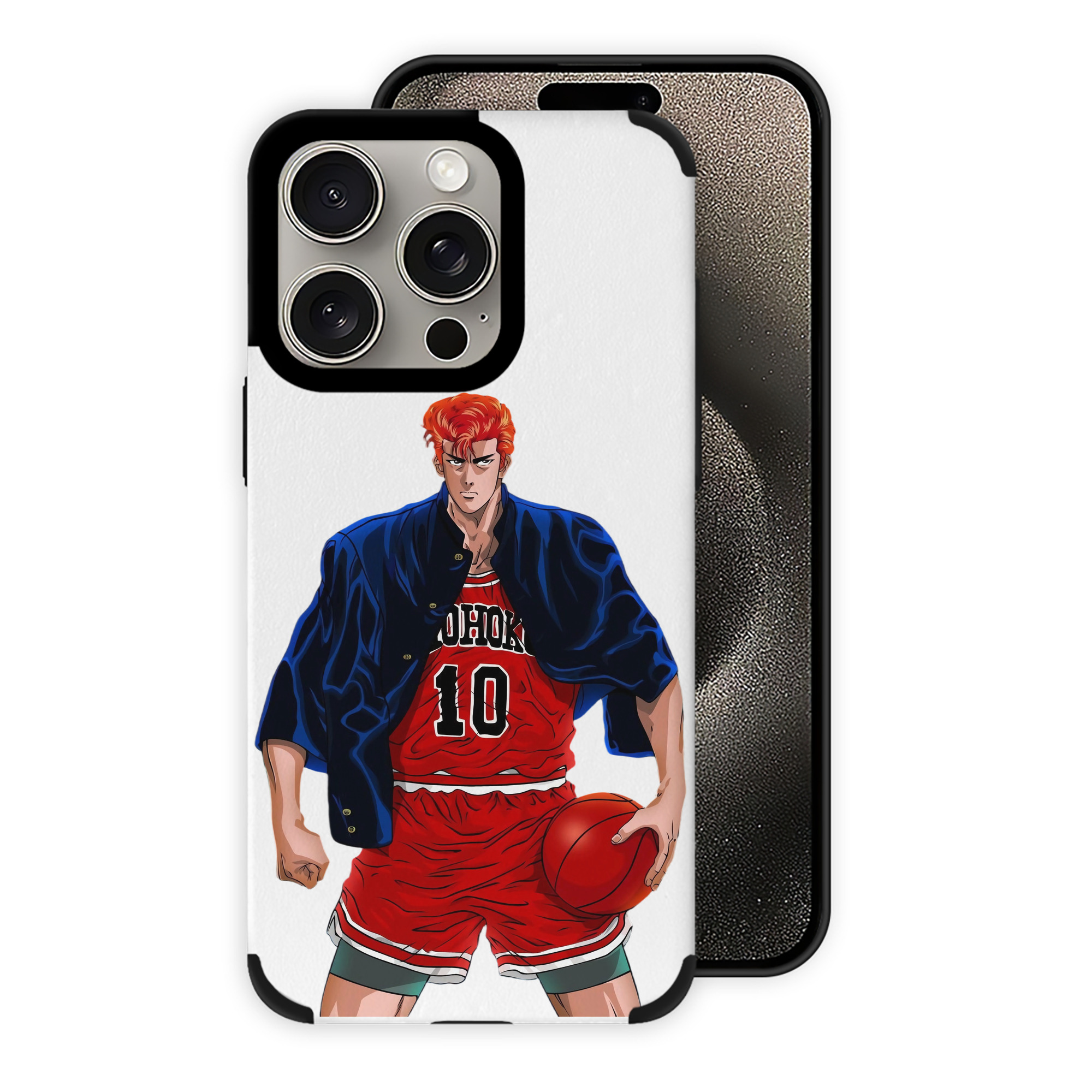 （画像用） SLAM DUNK／スラムダンク 【iPhone15ProMax対応】 PUレザー スマホケース 耐衝撃＆黄変防止