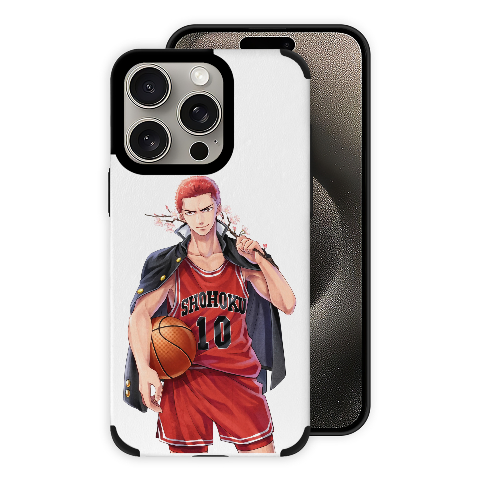 （画像用） SLAM DUNK／スラムダンク 【iPhone15ProMax対応】 PUレザー スマホケース 耐衝撃＆黄変防止