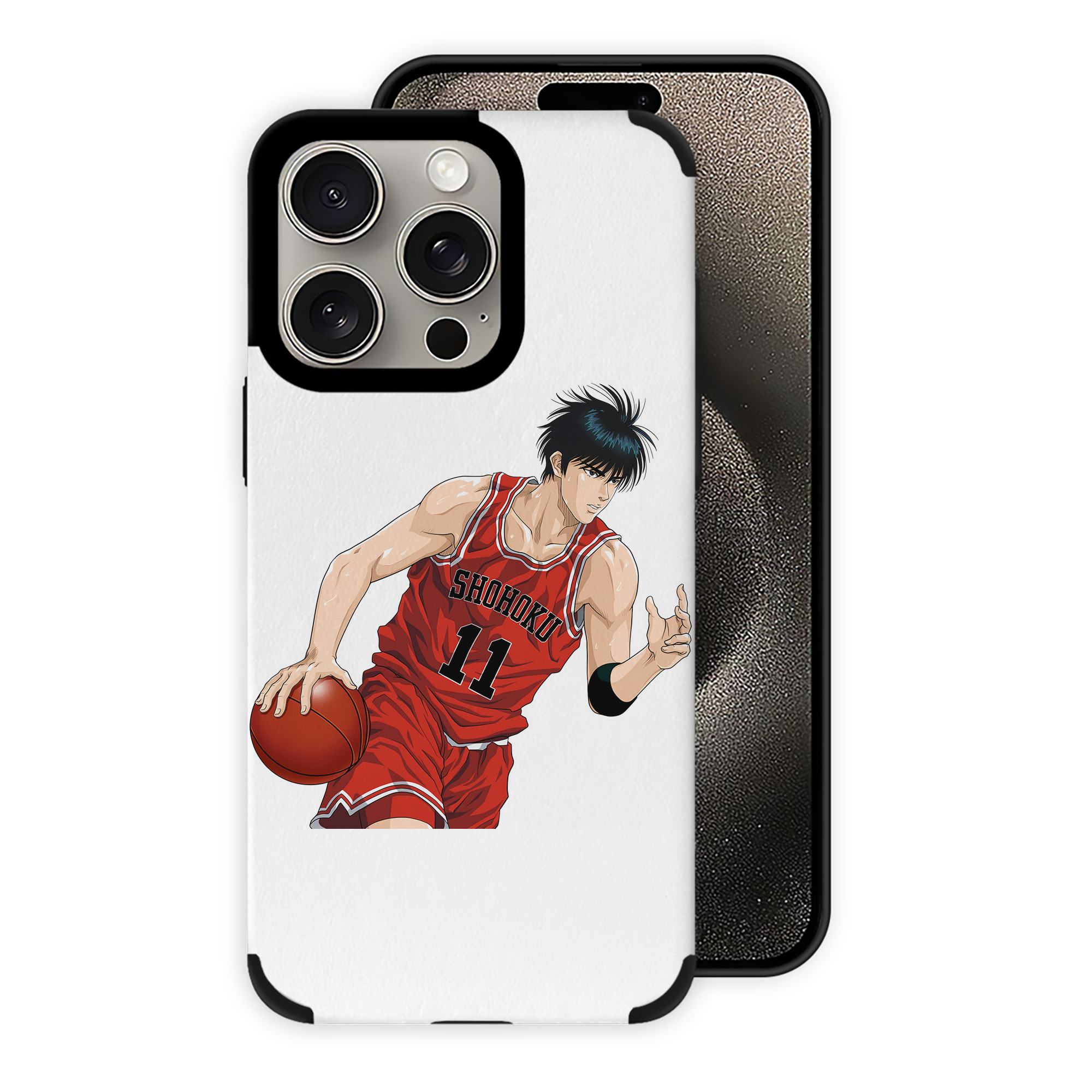 （画像用） SLAM DUNK／スラムダンク 【iPhone15ProMax対応】 PUレザー スマホケース 耐衝撃＆黄変防止