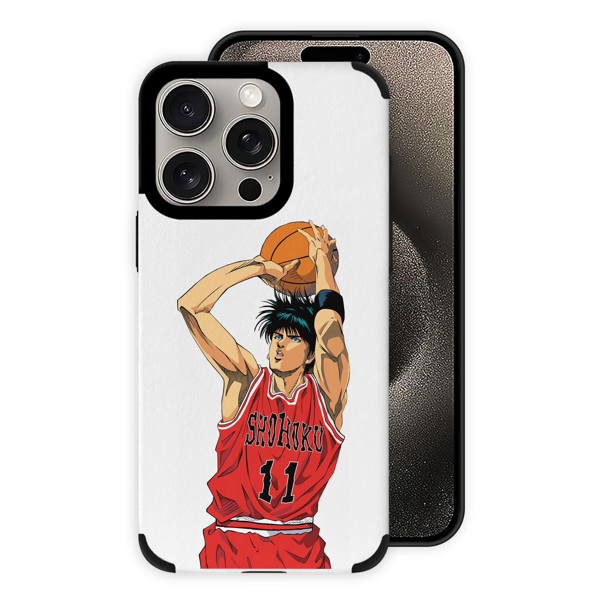 （画像用） SLAM DUNK／スラムダンク 【iPhone15ProMax対応】 PUレザー スマホケース 耐衝撃＆黄変防止