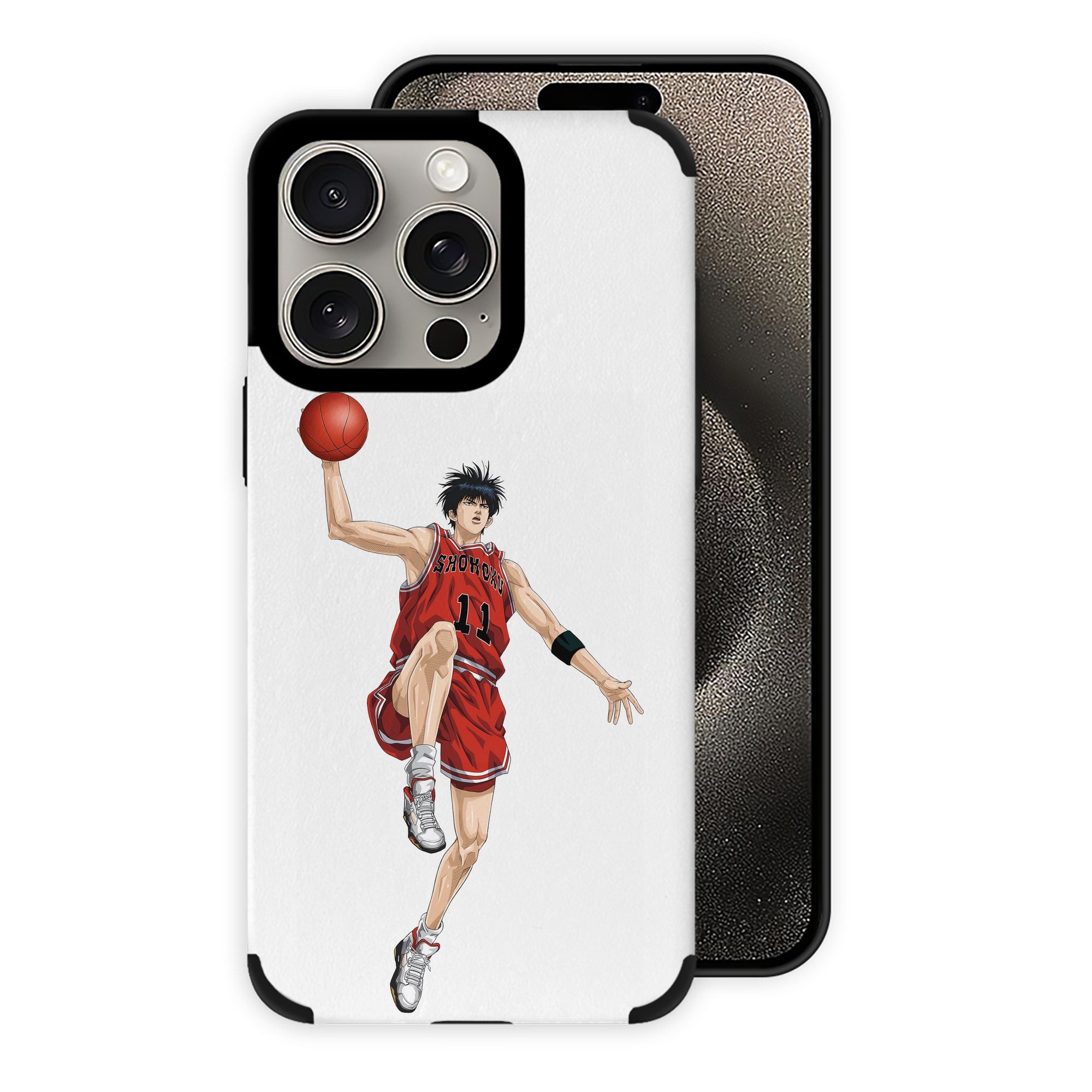 （画像用） SLAM DUNK／スラムダンク 【iPhone15ProMax対応】 PUレザー スマホケース 耐衝撃＆黄変防止