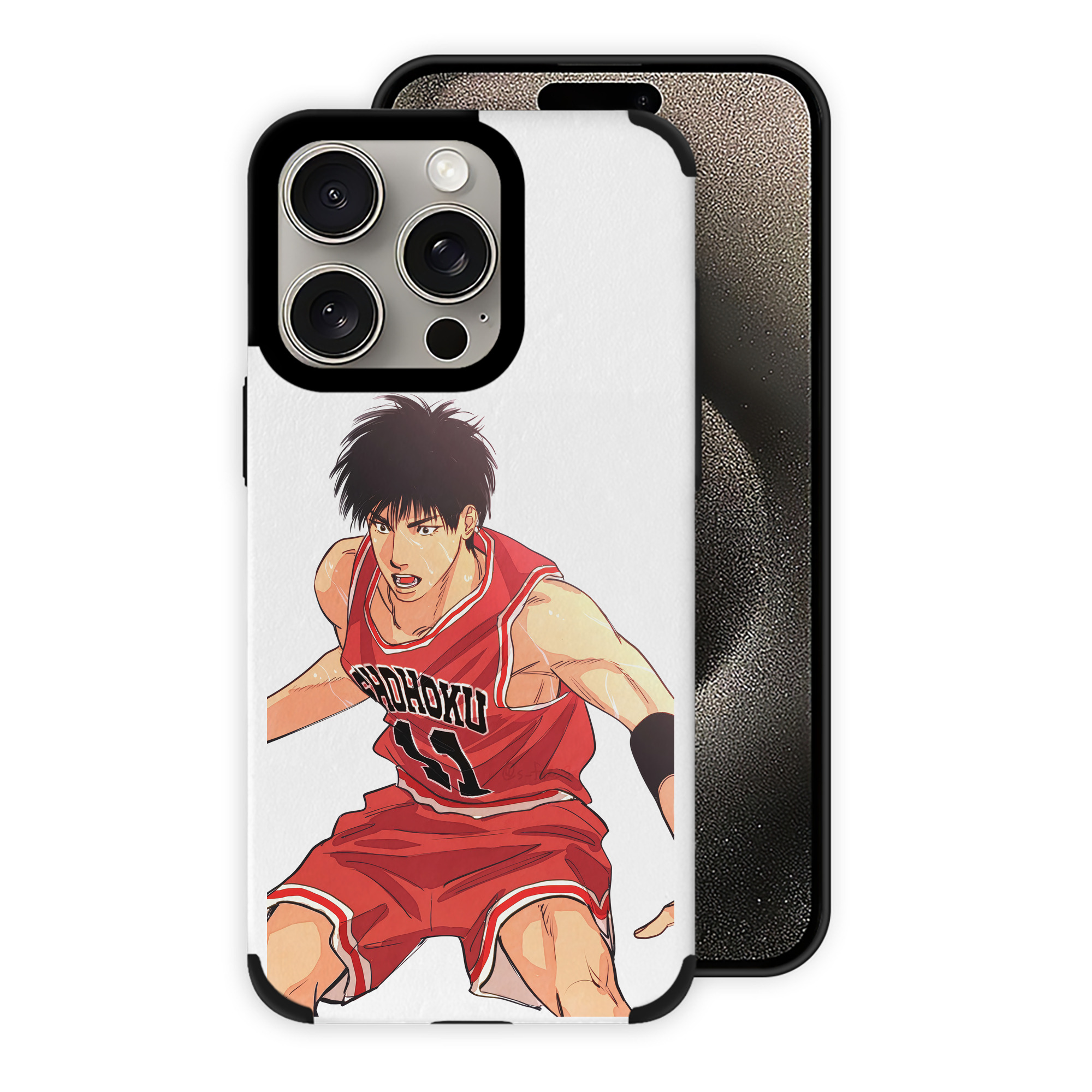（画像用） SLAM DUNK／スラムダンク 【iPhone15ProMax対応】 PUレザー スマホケース 耐衝撃＆黄変防止