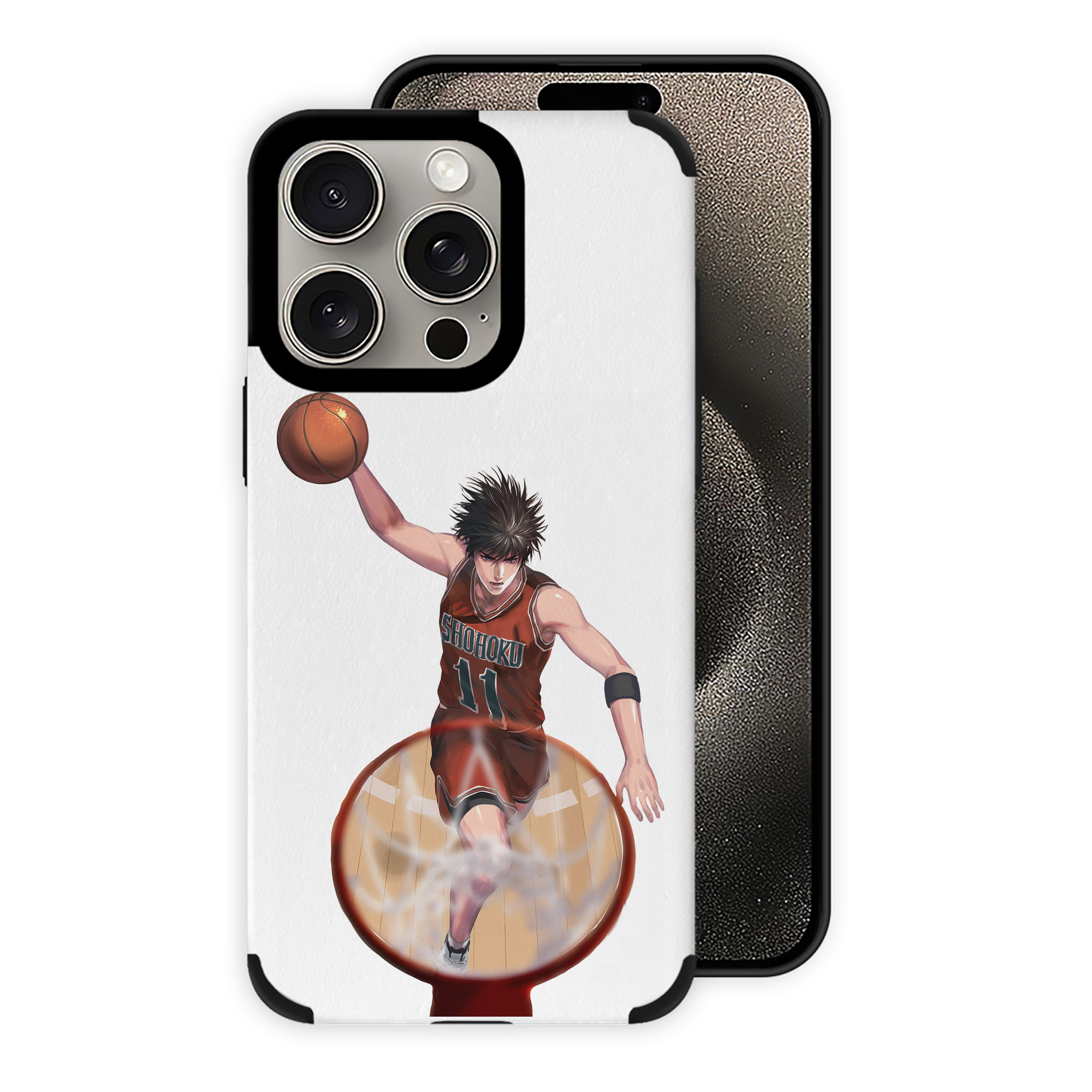 SLAM DUNK／スラムダンク 【iPhone15ProMax対応】 PUレザー スマホケース 耐衝撃＆黄変防止