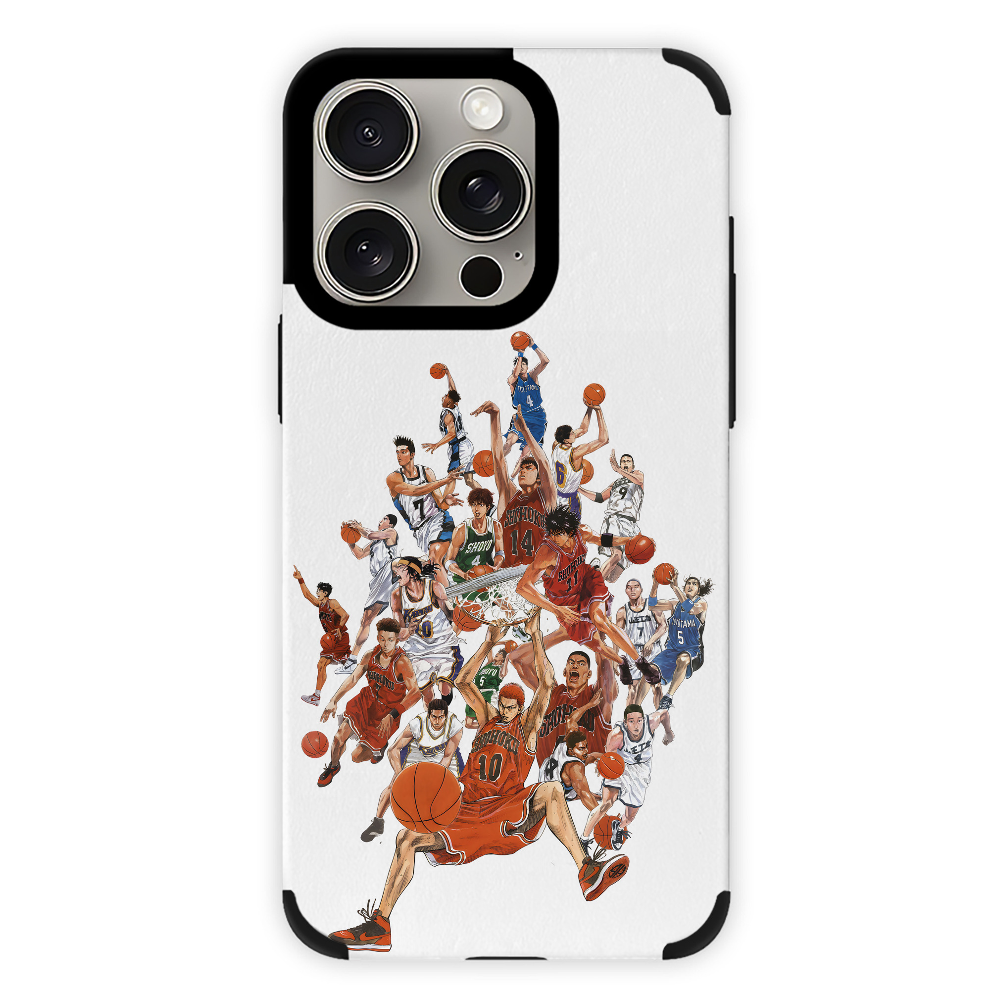 （画像用） SLAM DUNK／スラムダンク 【iPhone15ProMax対応】 PUレザー スマホケース 耐衝撃＆黄変防止