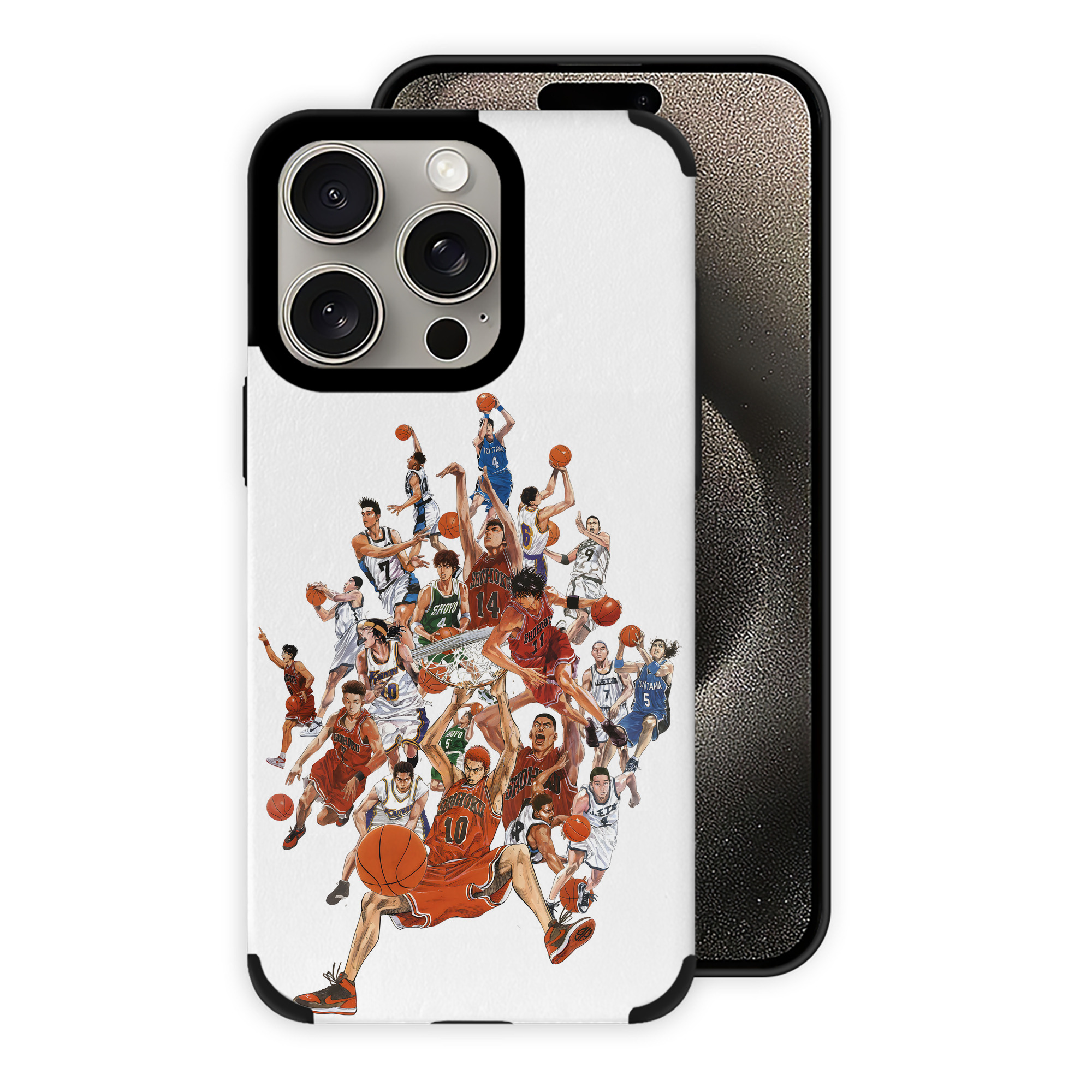 （画像用） SLAM DUNK／スラムダンク 【iPhone15ProMax対応】 PUレザー スマホケース 耐衝撃＆黄変防止