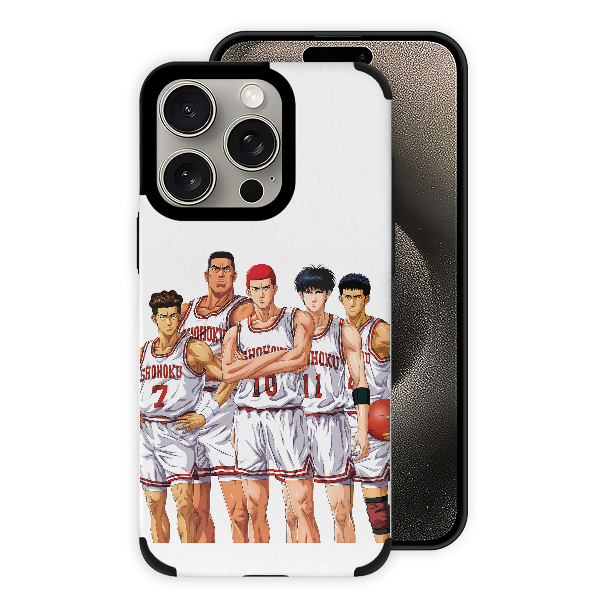 （画像用） SLAM DUNK／スラムダンク 【iPhone15ProMax対応】 PUレザー スマホケース 耐衝撃＆黄変防止