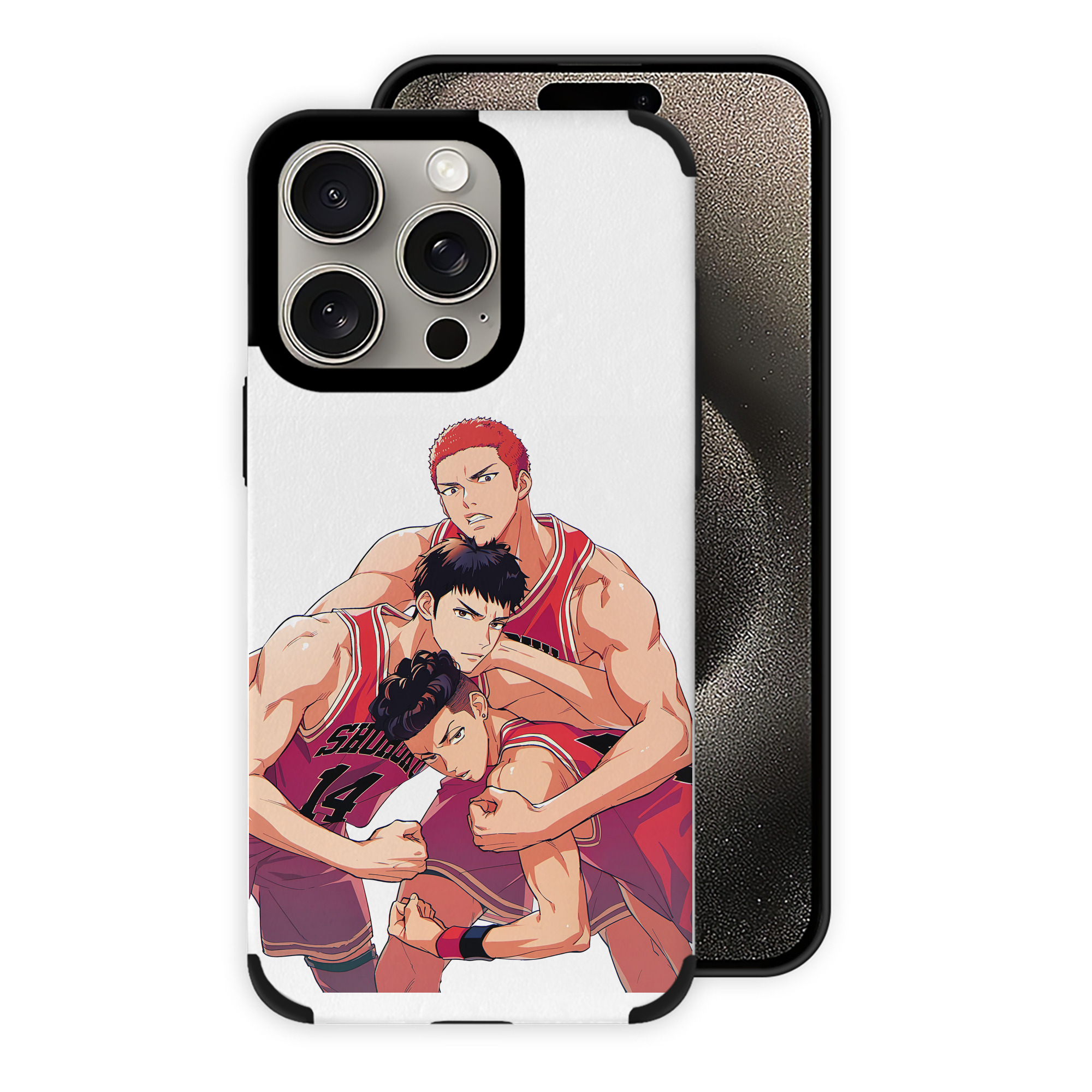 （画像用） SLAM DUNK／スラムダンク 【iPhone15ProMax対応】 PUレザー スマホケース 耐衝撃＆黄変防止