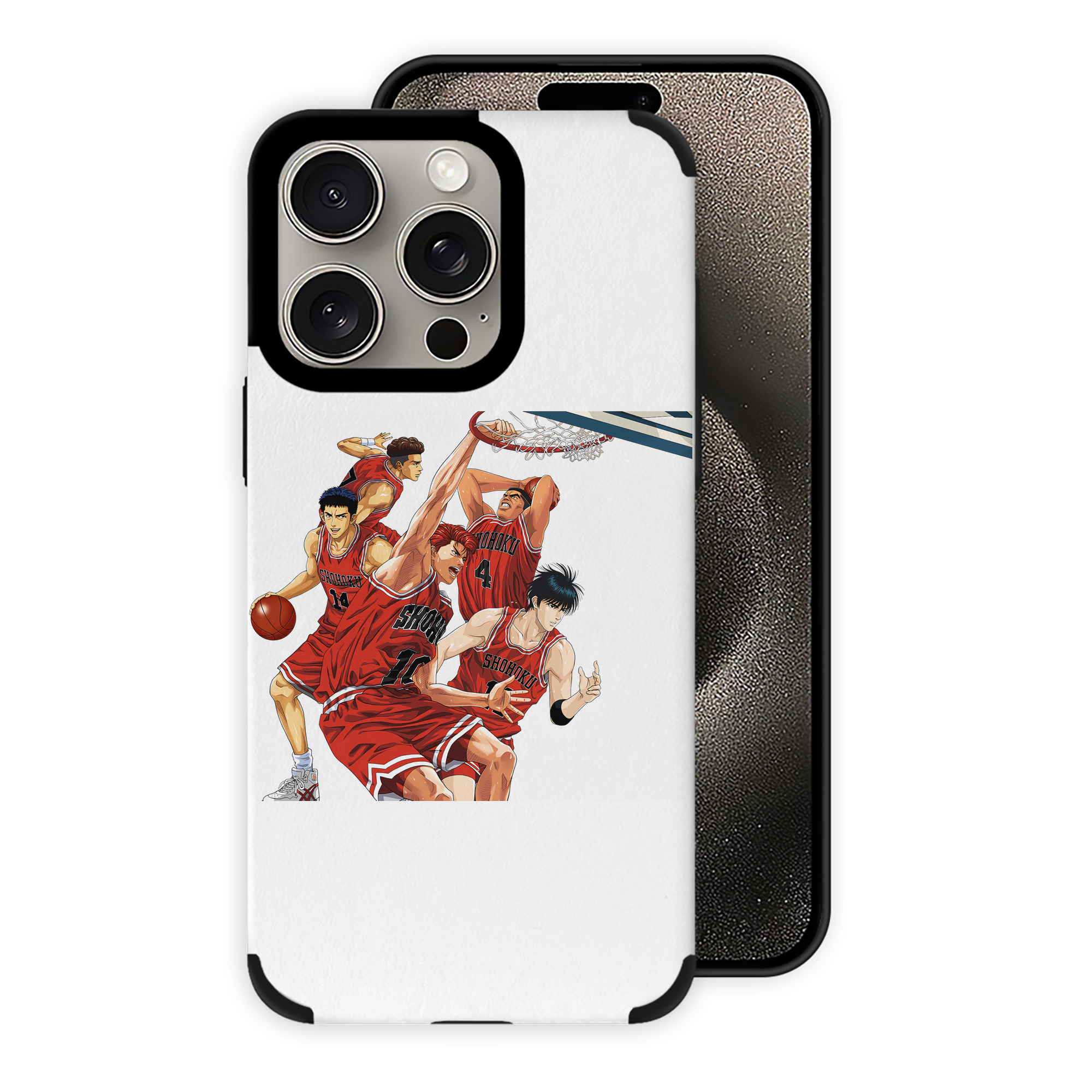 （画像用） SLAM DUNK／スラムダンク 【iPhone15ProMax対応】 PUレザー スマホケース 耐衝撃＆黄変防止