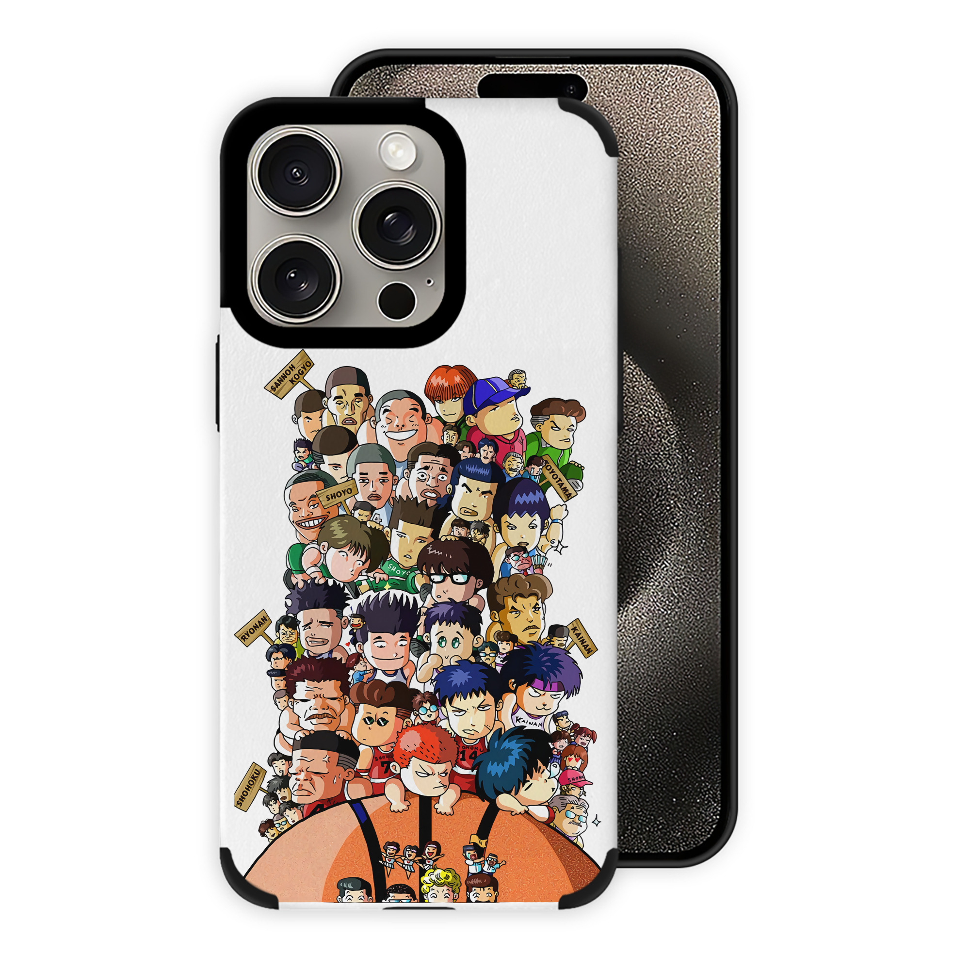 （画像用） SLAM DUNK／スラムダンク 【iPhone15ProMax対応】 PUレザー スマホケース 耐衝撃＆黄変防止