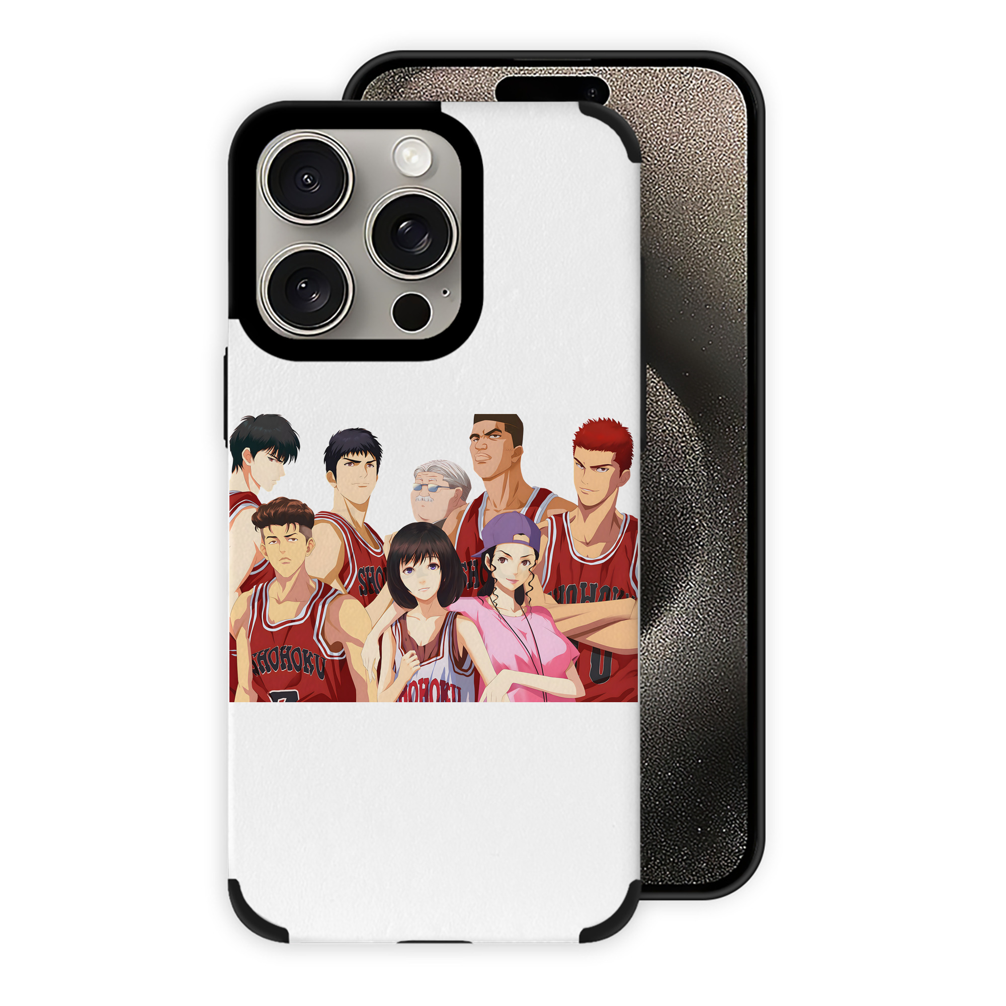 （画像用） SLAM DUNK／スラムダンク 【iPhone15ProMax対応】 PUレザー スマホケース 耐衝撃＆黄変防止