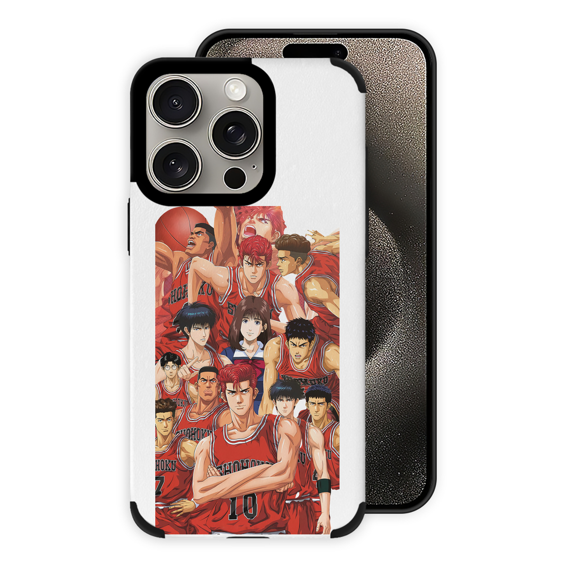 （画像用） SLAM DUNK／スラムダンク 【iPhone15ProMax対応】 PUレザー スマホケース 耐衝撃＆黄変防止