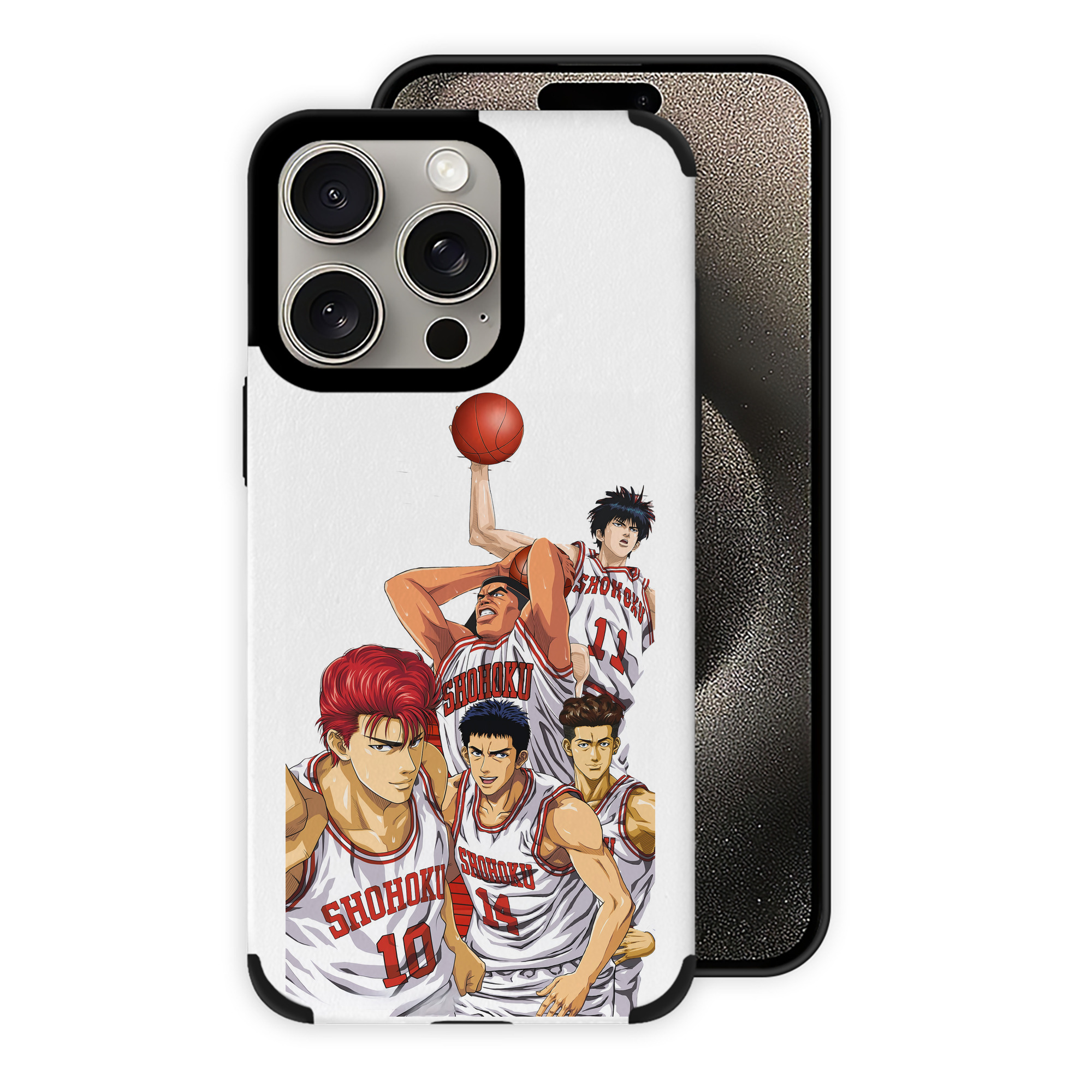 （画像用） SLAM DUNK／スラムダンク 【iPhone15ProMax対応】 PUレザー スマホケース 耐衝撃＆黄変防止