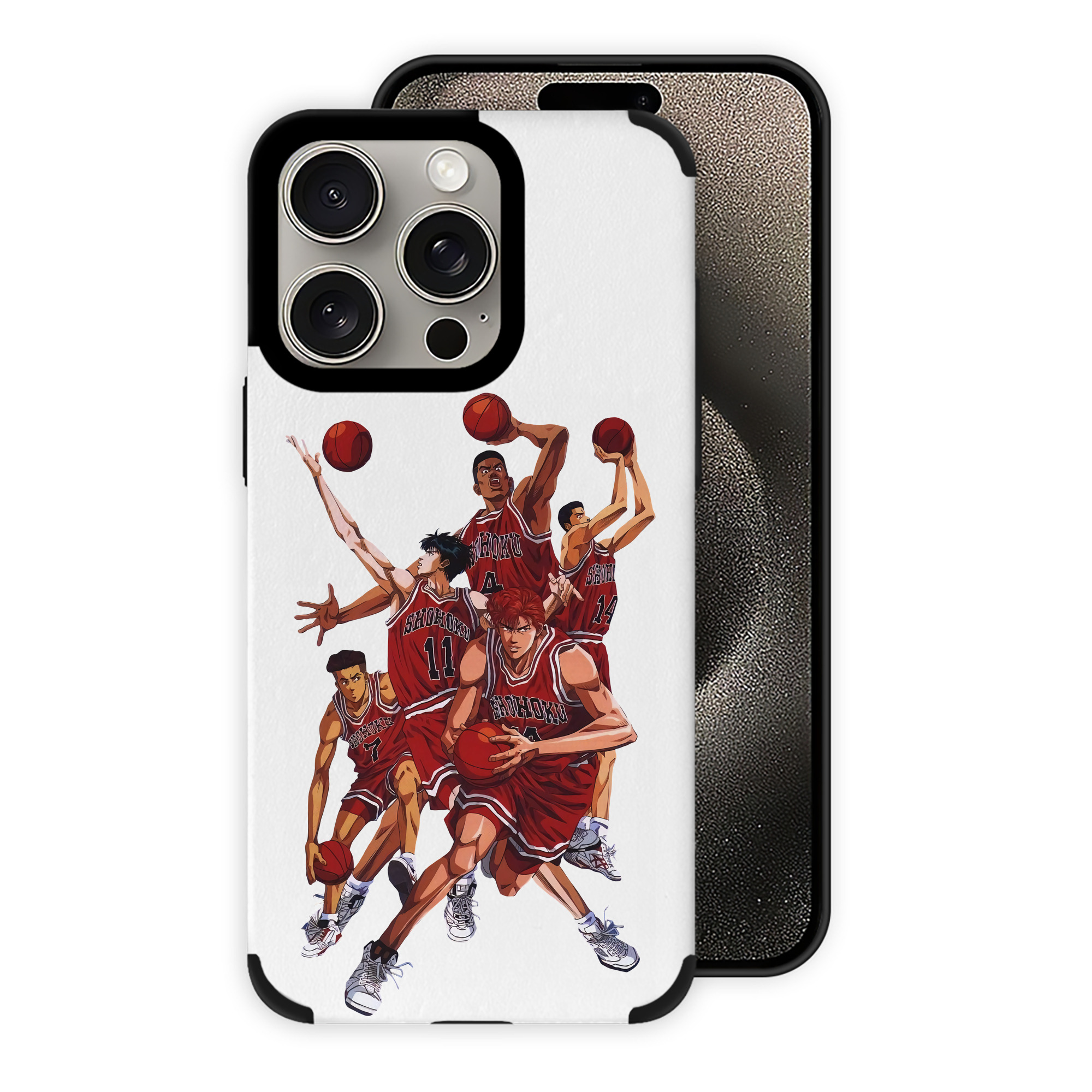 （画像用） SLAM DUNK／スラムダンク 【iPhone15ProMax対応】 PUレザー スマホケース 耐衝撃＆黄変防止