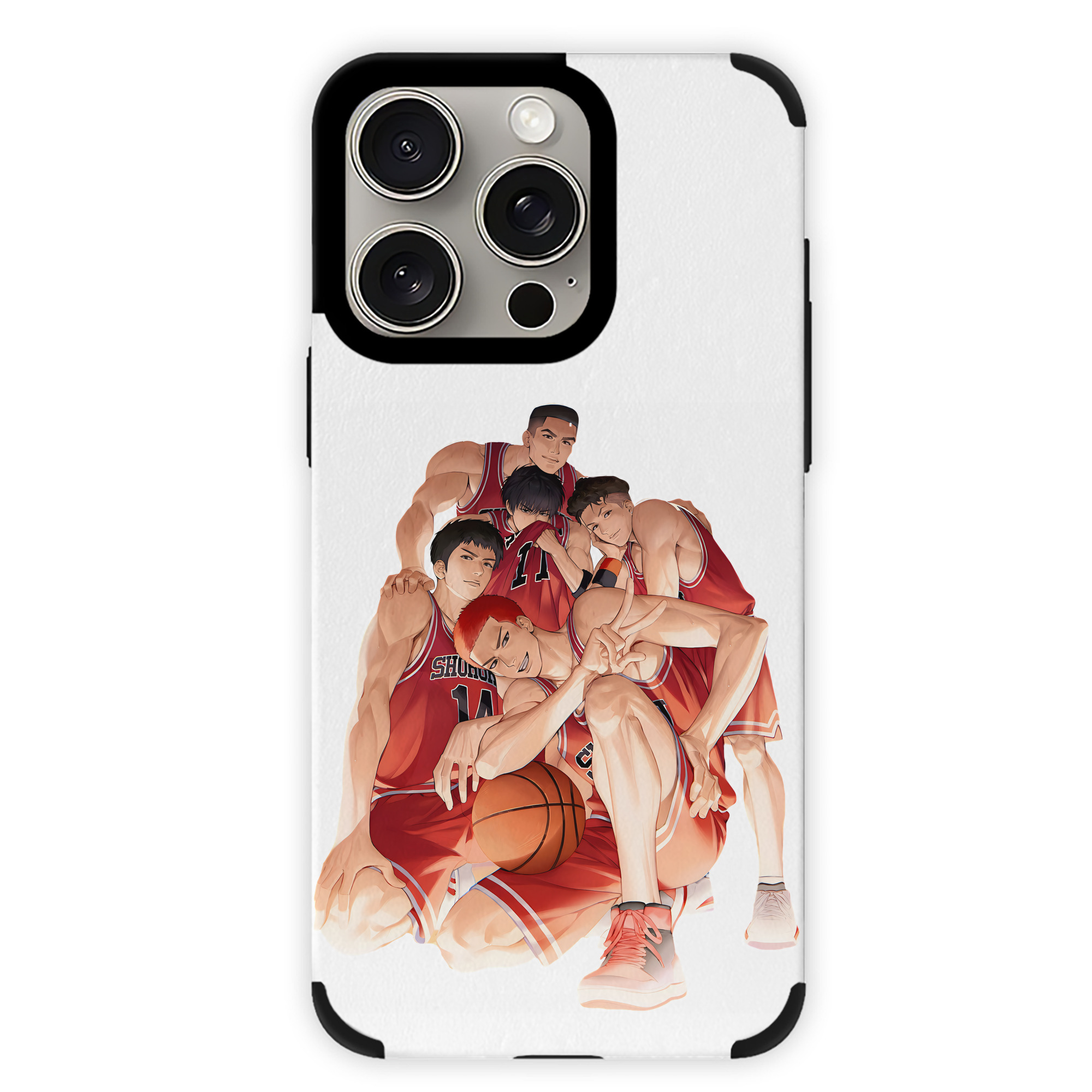 （画像用） SLAM DUNK／スラムダンク 【iPhone15ProMax対応】 PUレザー スマホケース 耐衝撃＆黄変防止