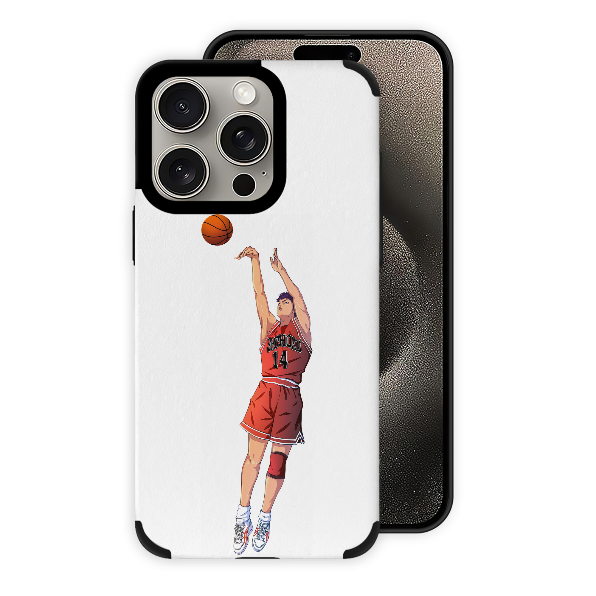 （画像用） SLAM DUNK／スラムダンク 【iPhone15ProMax対応】 PUレザー スマホケース 耐衝撃＆黄変防止
