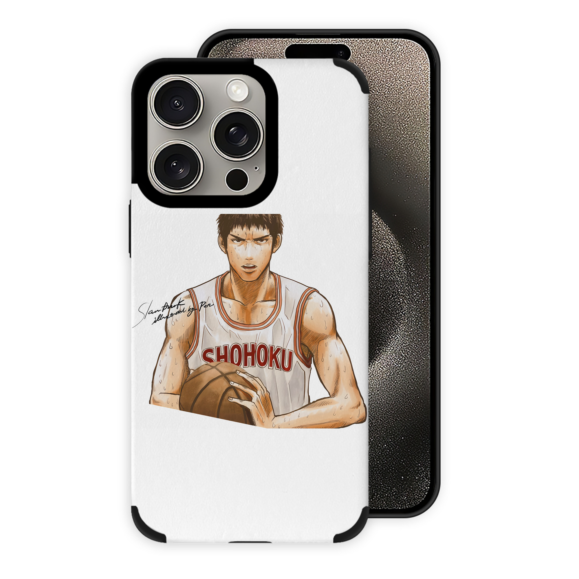 （画像用） SLAM DUNK／スラムダンク 【iPhone15ProMax対応】 PUレザー スマホケース 耐衝撃＆黄変防止