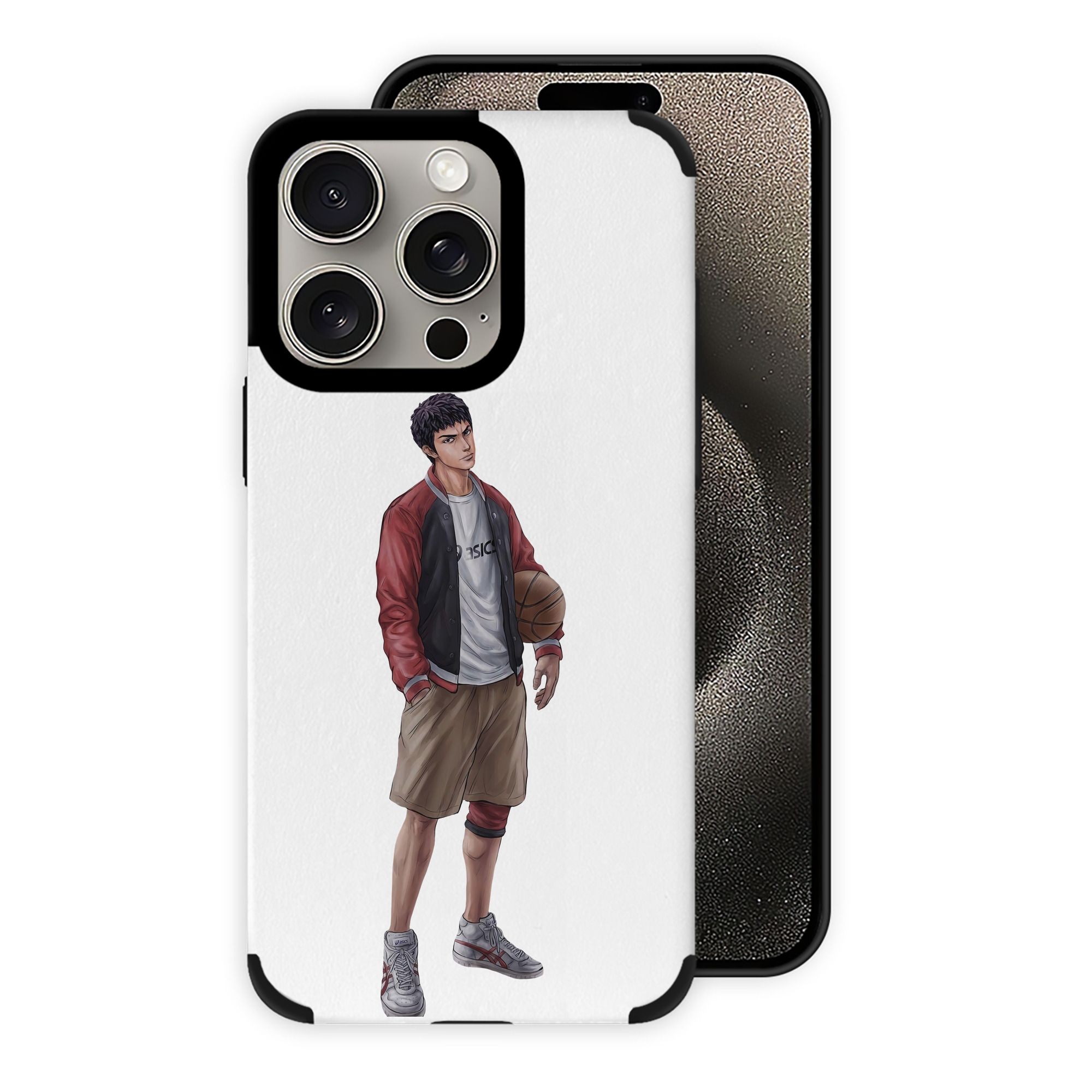 （画像用） SLAM DUNK／スラムダンク 【iPhone15ProMax対応】 PUレザー スマホケース 耐衝撃＆黄変防止