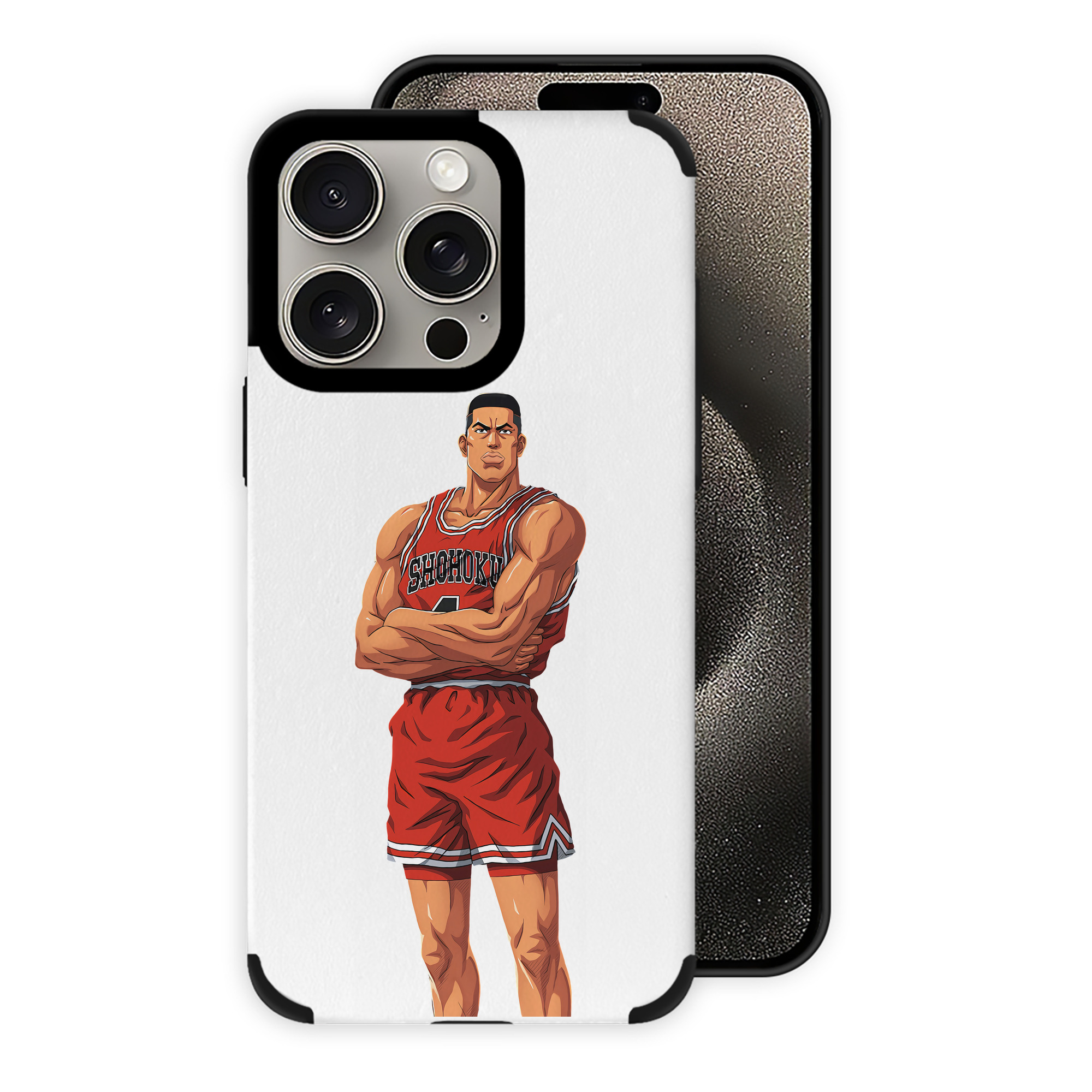（画像用） SLAM DUNK／スラムダンク 【iPhone15ProMax対応】 PUレザー スマホケース 耐衝撃＆黄変防止