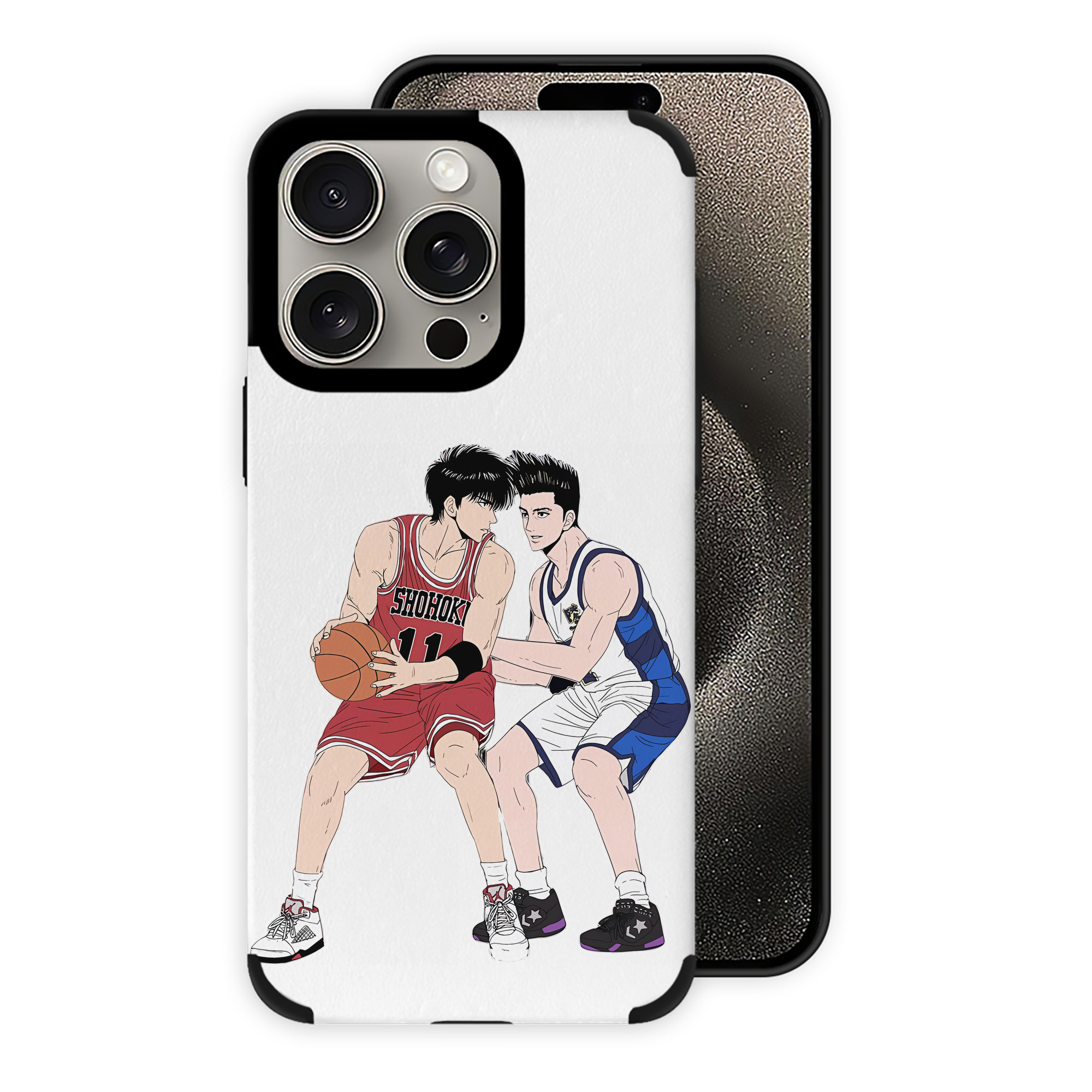 （画像用） SLAM DUNK／スラムダンク 【iPhone15ProMax対応】 PUレザー スマホケース 耐衝撃＆黄変防止