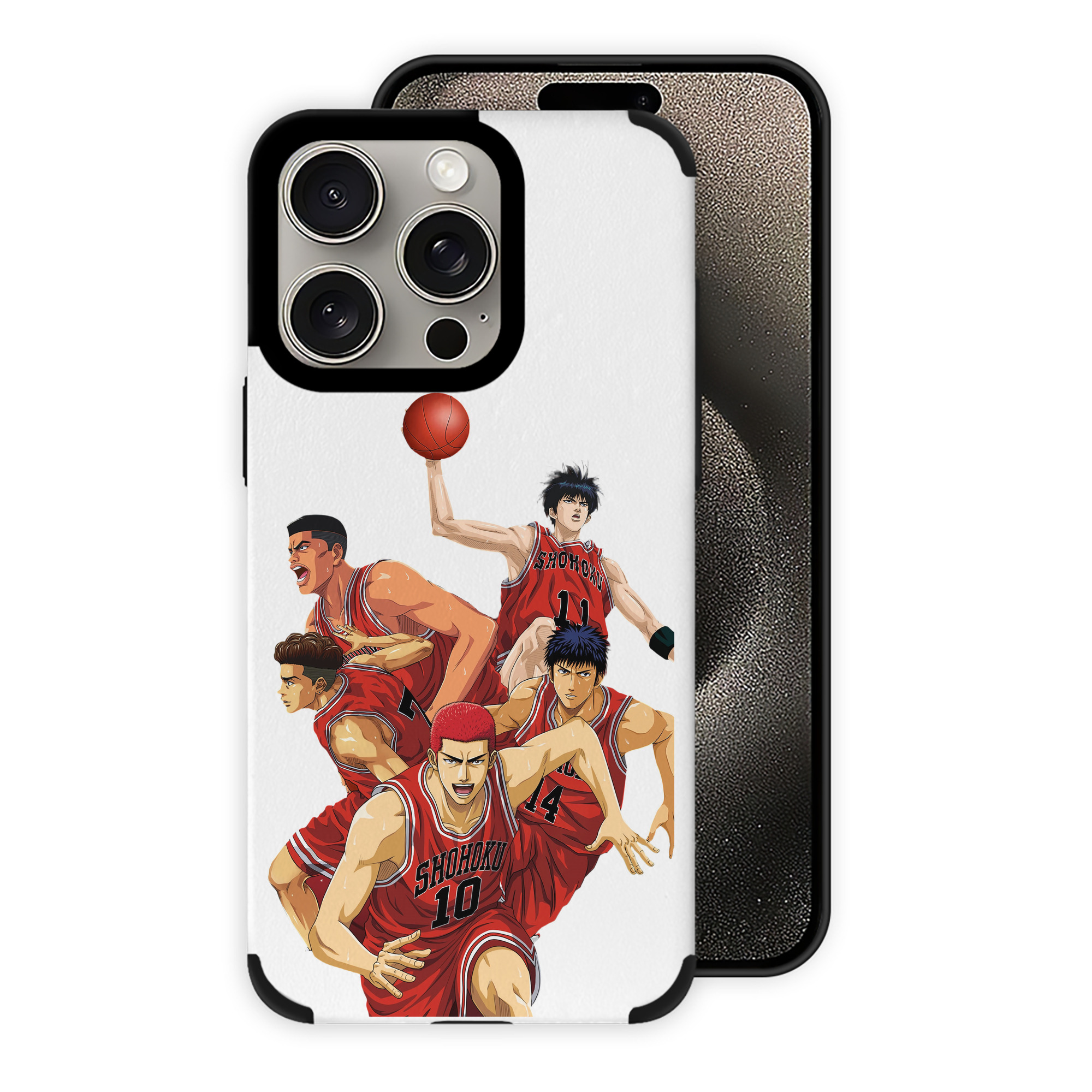 （画像用） SLAM DUNK／スラムダンク 【iPhone15ProMax対応】 PUレザー スマホケース 耐衝撃＆黄変防止