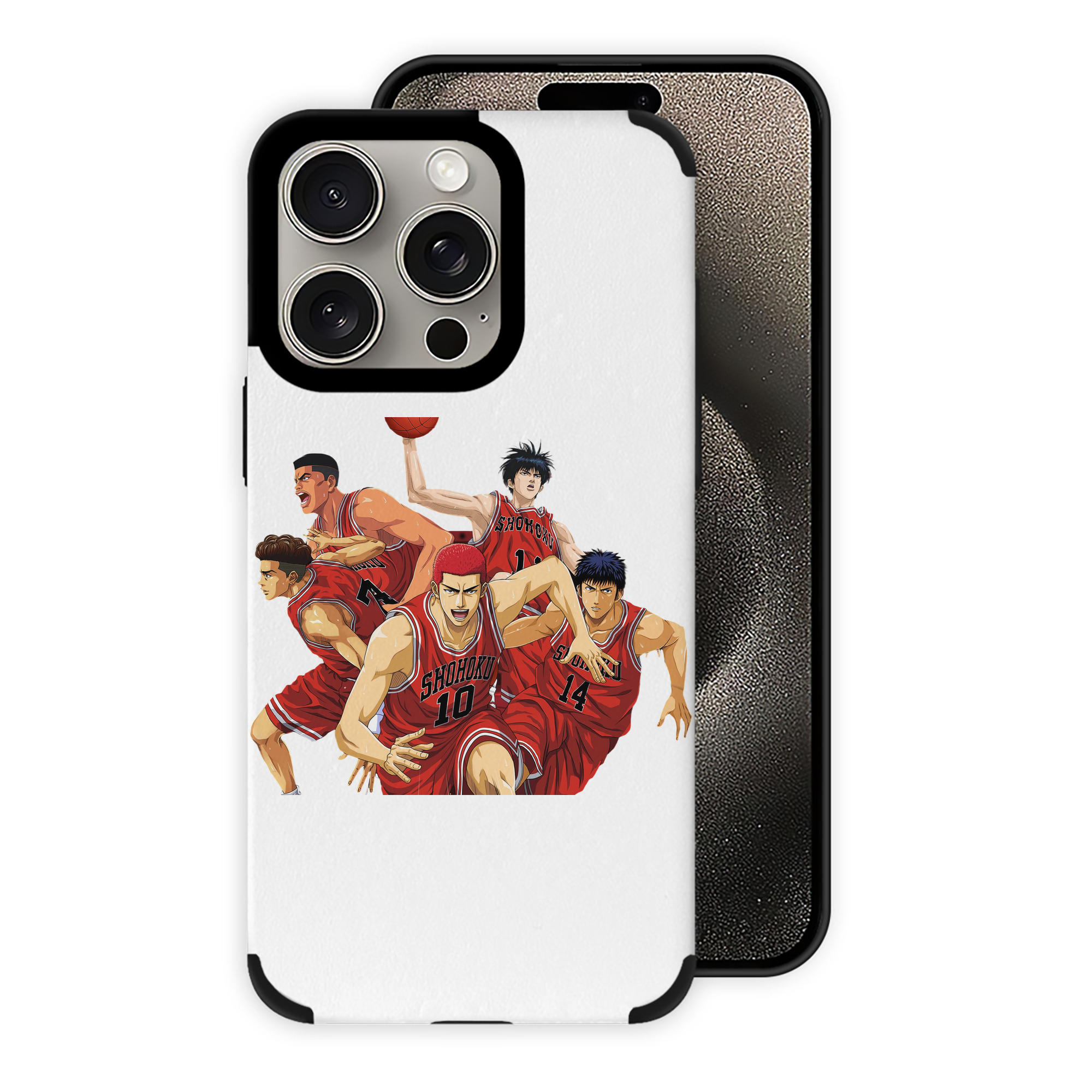 （画像用） SLAM DUNK／スラムダンク 【iPhone15ProMax対応】 PUレザー スマホケース 耐衝撃＆黄変防止