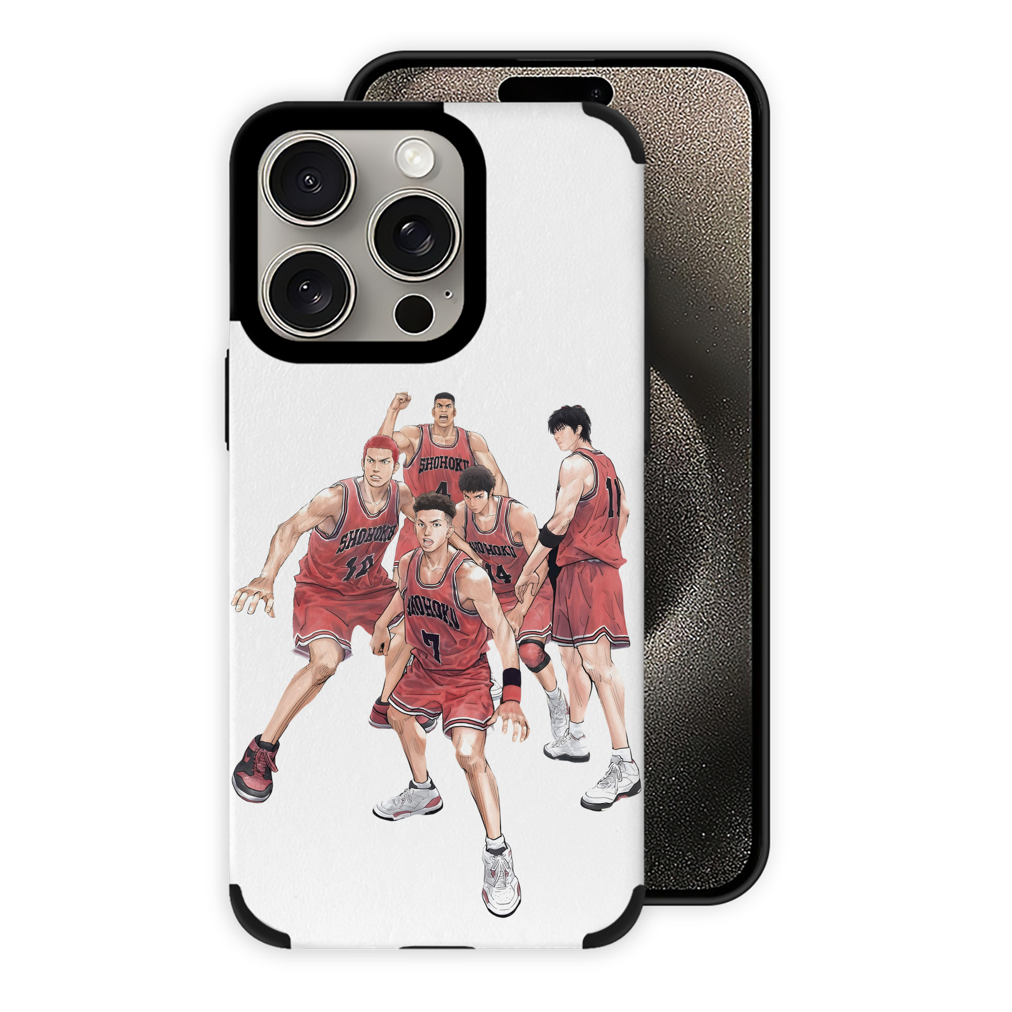 （画像用） SLAM DUNK／スラムダンク 【iPhone15ProMax対応】 PUレザー スマホケース 耐衝撃＆黄変防止
