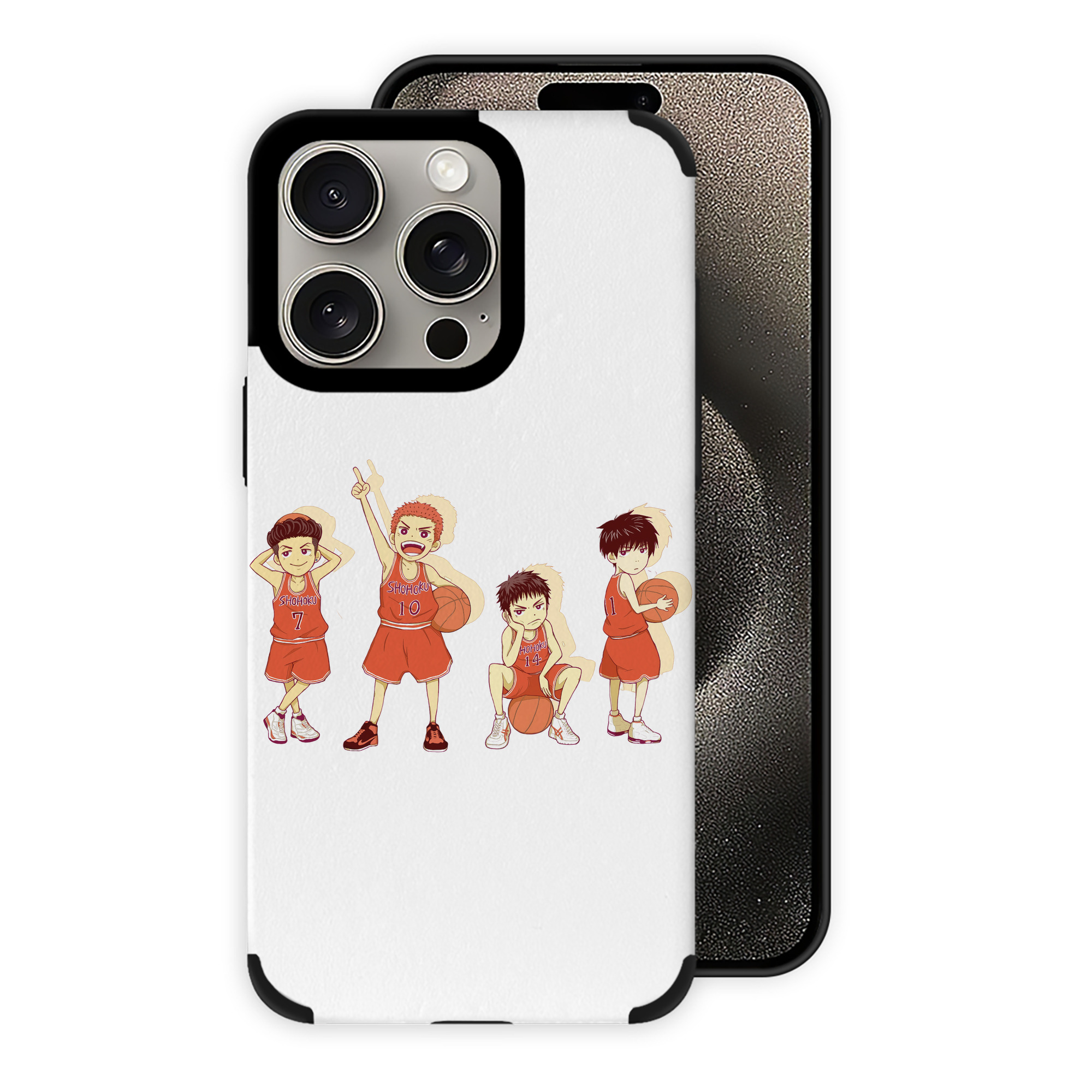 （画像用） SLAM DUNK／スラムダンク 【iPhone15ProMax対応】 PUレザー スマホケース 耐衝撃＆黄変防止