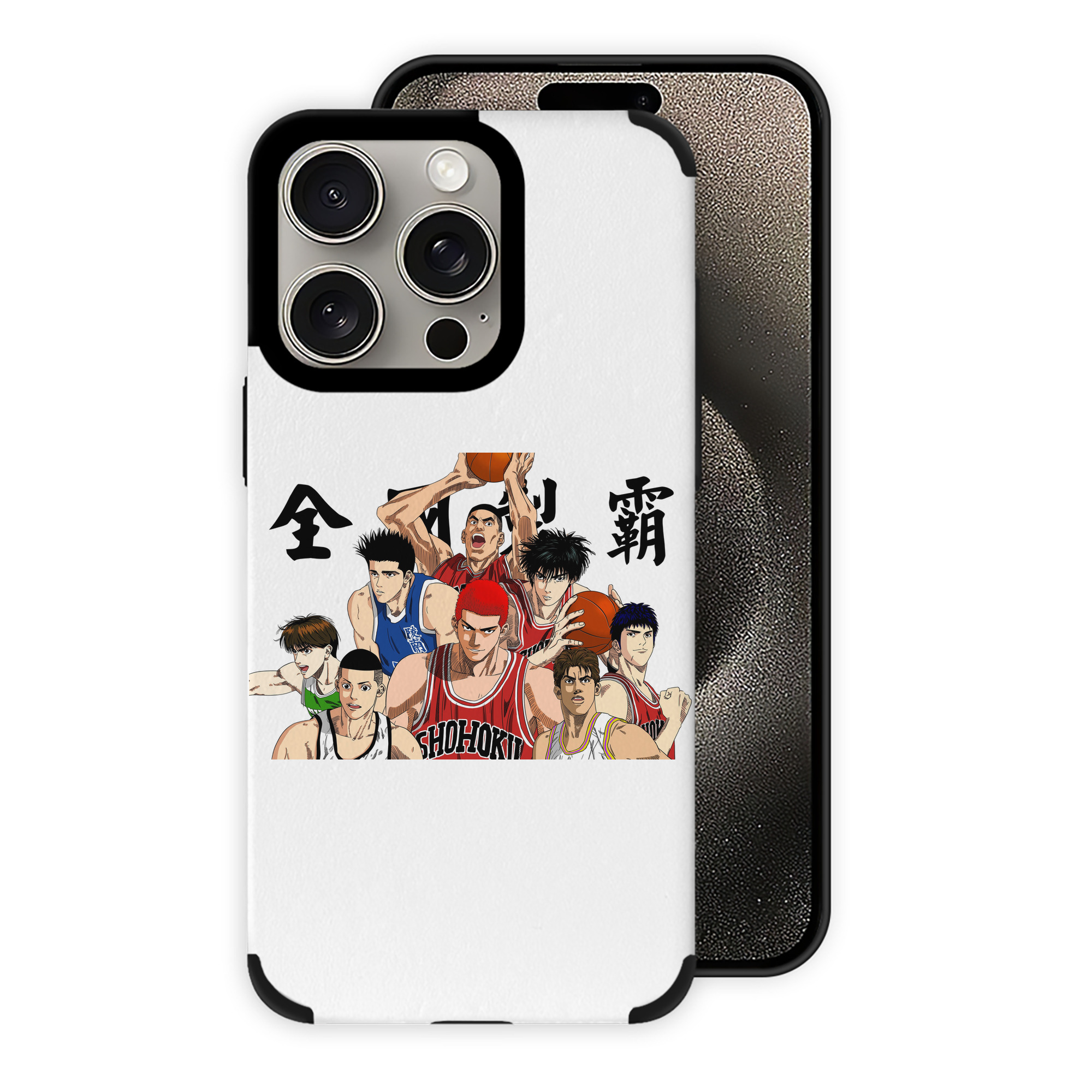 （画像用） SLAM DUNK／スラムダンク 【iPhone15ProMax対応】 PUレザー スマホケース 耐衝撃＆黄変防止