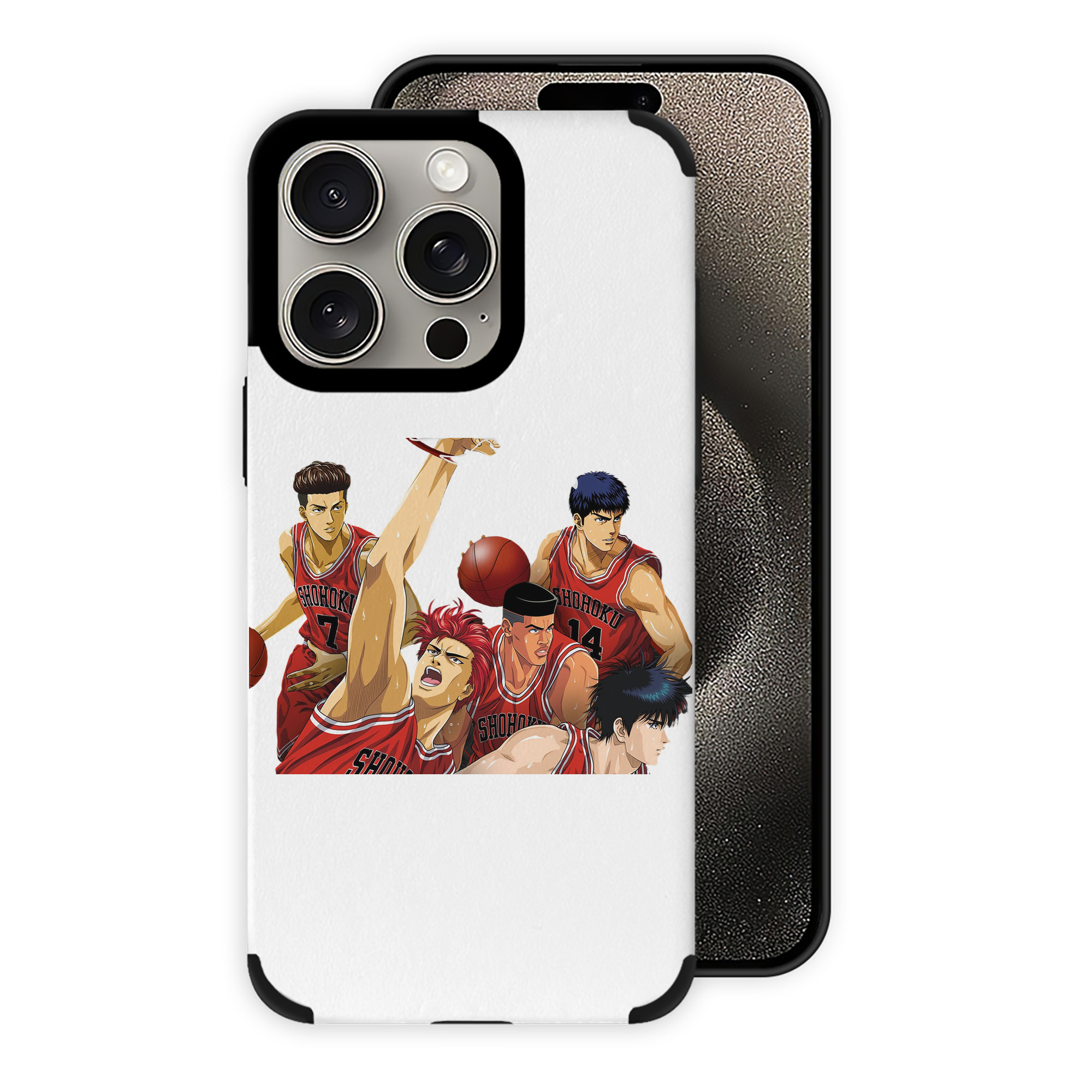 （画像用） SLAM DUNK／スラムダンク 【iPhone15ProMax対応】 PUレザー スマホケース 耐衝撃＆黄変防止