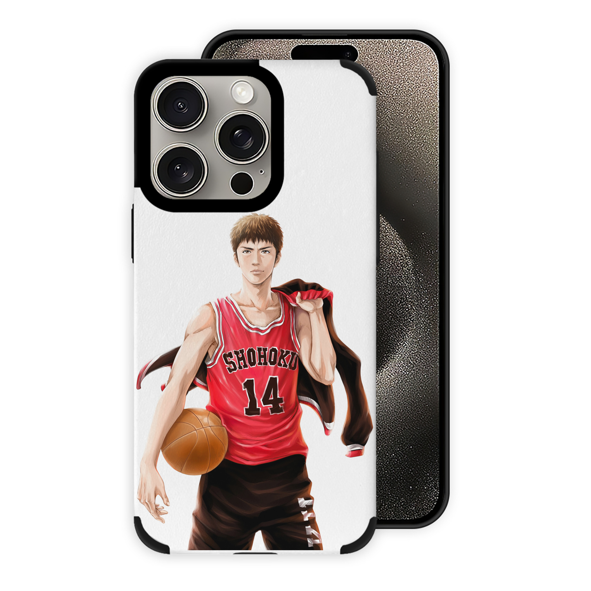 （画像用） SLAM DUNK／スラムダンク 【iPhone15ProMax対応】 PUレザー スマホケース 耐衝撃＆黄変防止
