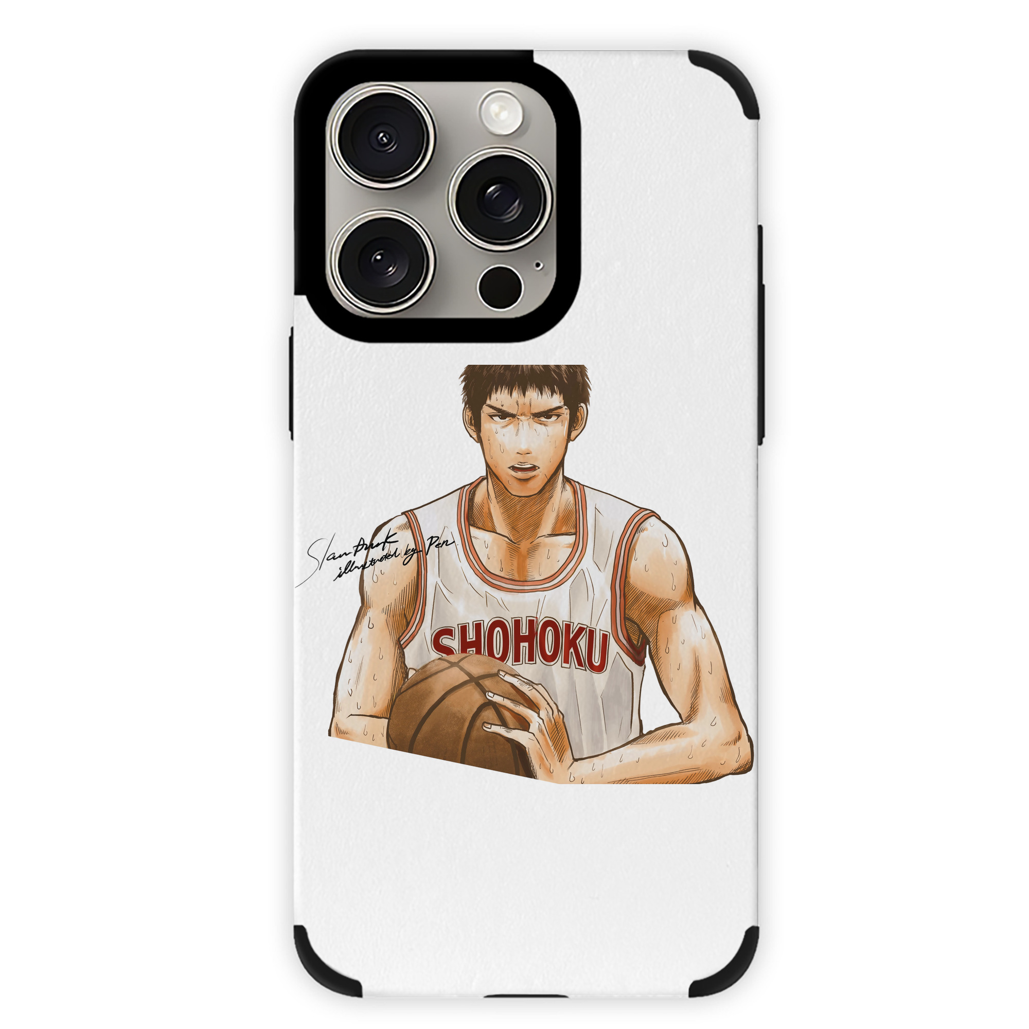 （画像用） SLAM DUNK／スラムダンク 【iPhone15ProMax対応】 PUレザー スマホケース 耐衝撃＆黄変防止