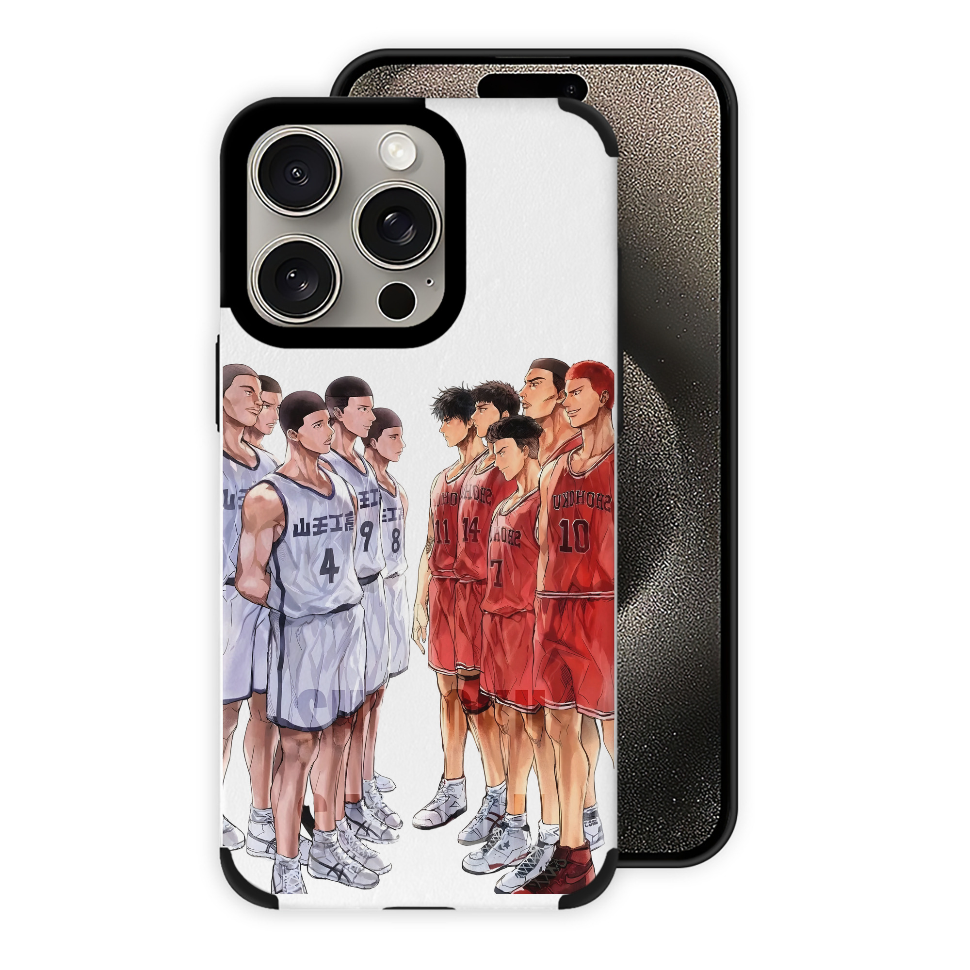 （画像用） SLAM DUNK／スラムダンク 【iPhone15ProMax対応】 PUレザー スマホケース 耐衝撃＆黄変防止