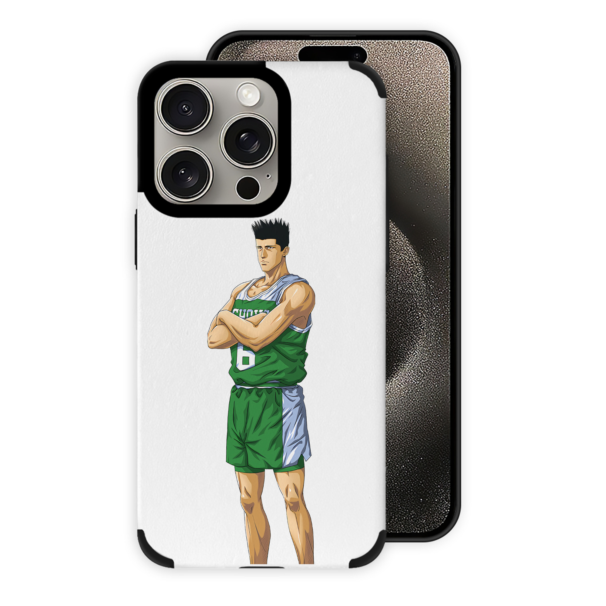 （画像用） SLAM DUNK／スラムダンク 【iPhone15ProMax対応】 PUレザー スマホケース 耐衝撃＆黄変防止