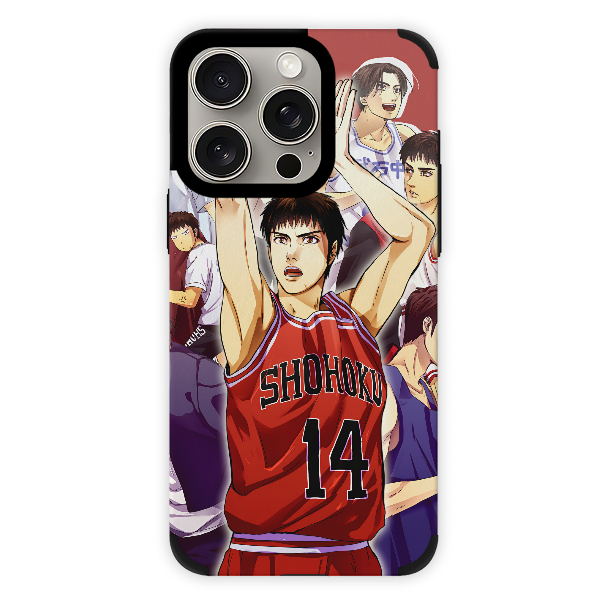 （画像用） SLAM DUNK／スラムダンク 【iPhone15ProMax対応】 PUレザー スマホケース 耐衝撃＆黄変防止
