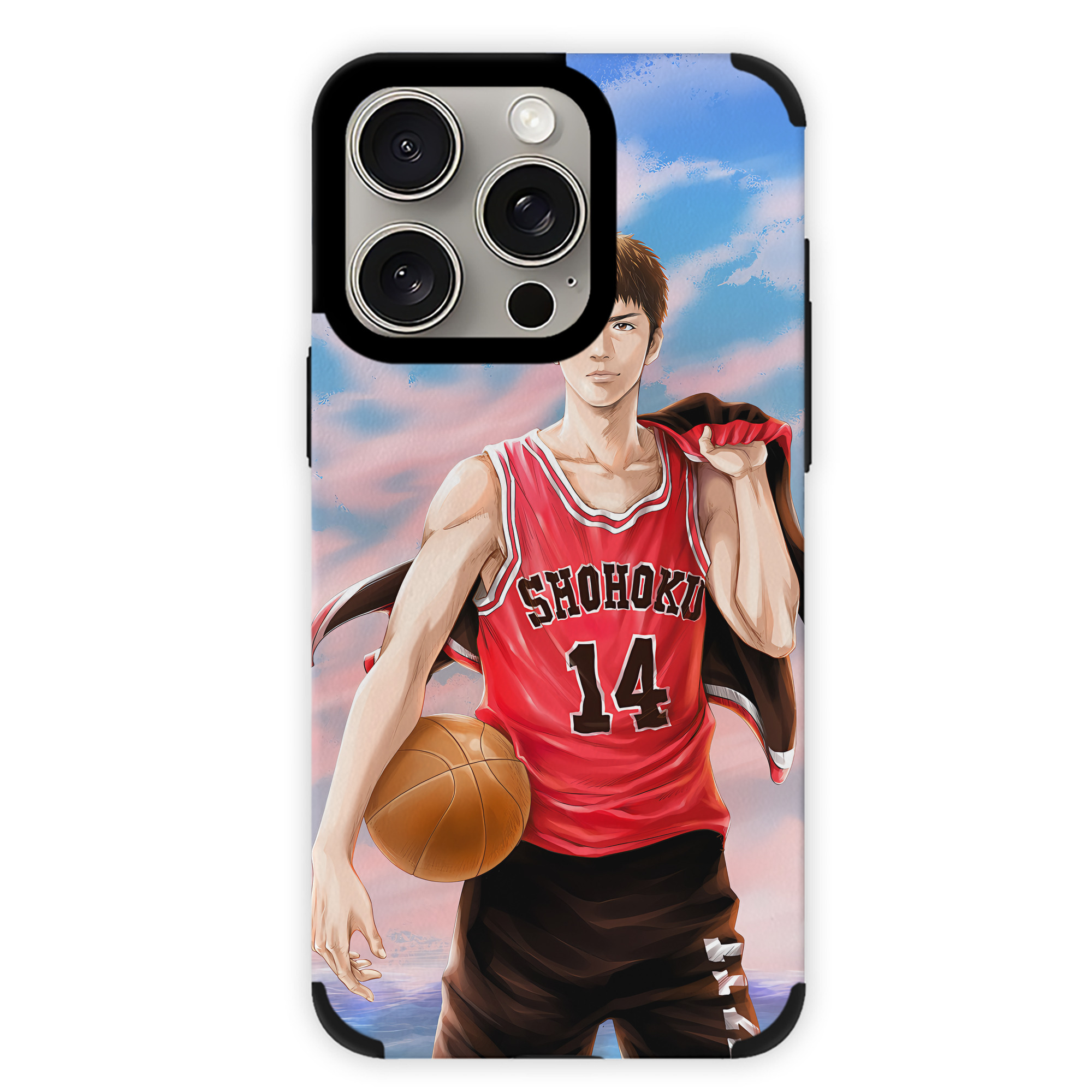 （画像用） SLAM DUNK／スラムダンク 【iPhone15ProMax対応】 PUレザー スマホケース 耐衝撃＆黄変防止