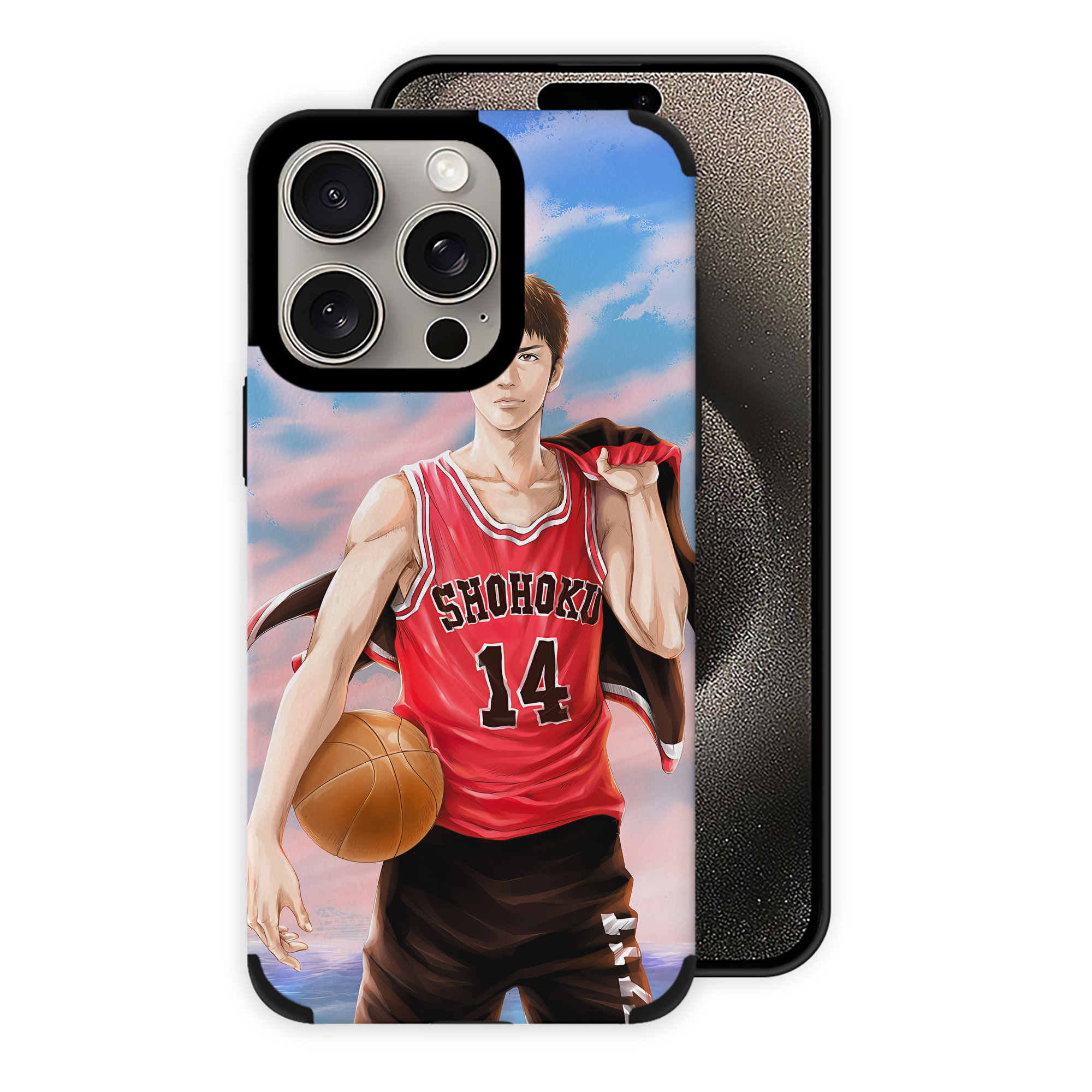 （画像用） SLAM DUNK／スラムダンク 【iPhone15ProMax対応】 PUレザー スマホケース 耐衝撃＆黄変防止