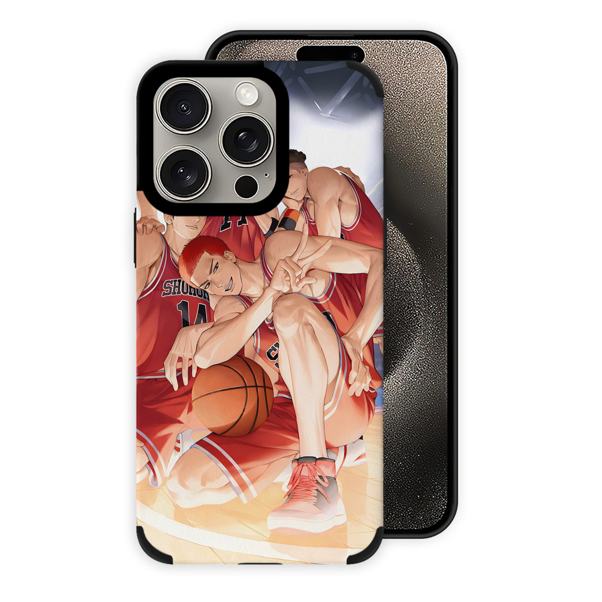 （画像用） SLAM DUNK／スラムダンク 【iPhone15ProMax対応】 PUレザー スマホケース 耐衝撃＆黄変防止