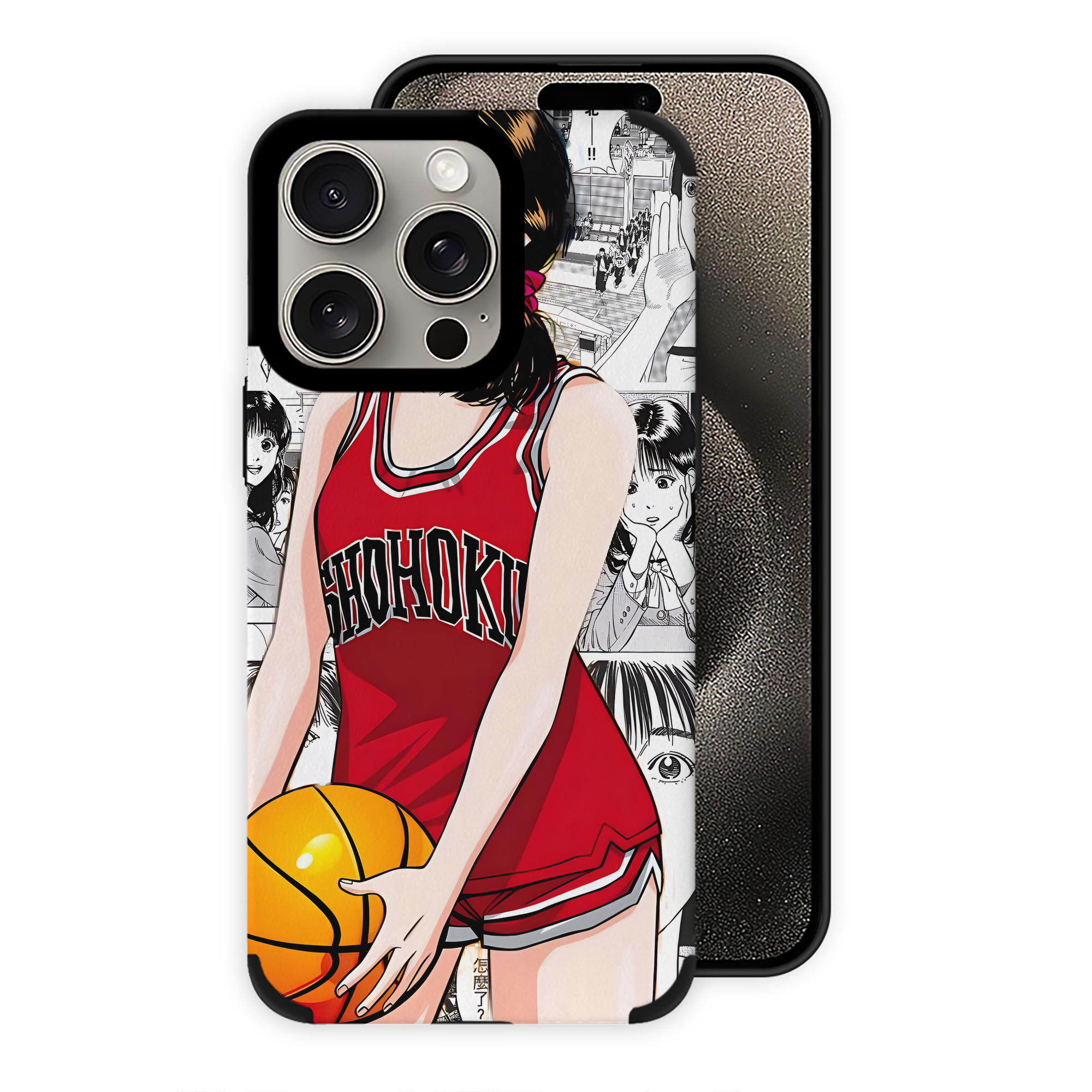 （画像用） SLAM DUNK／スラムダンク 【iPhone15ProMax対応】 PUレザー スマホケース 耐衝撃＆黄変防止
