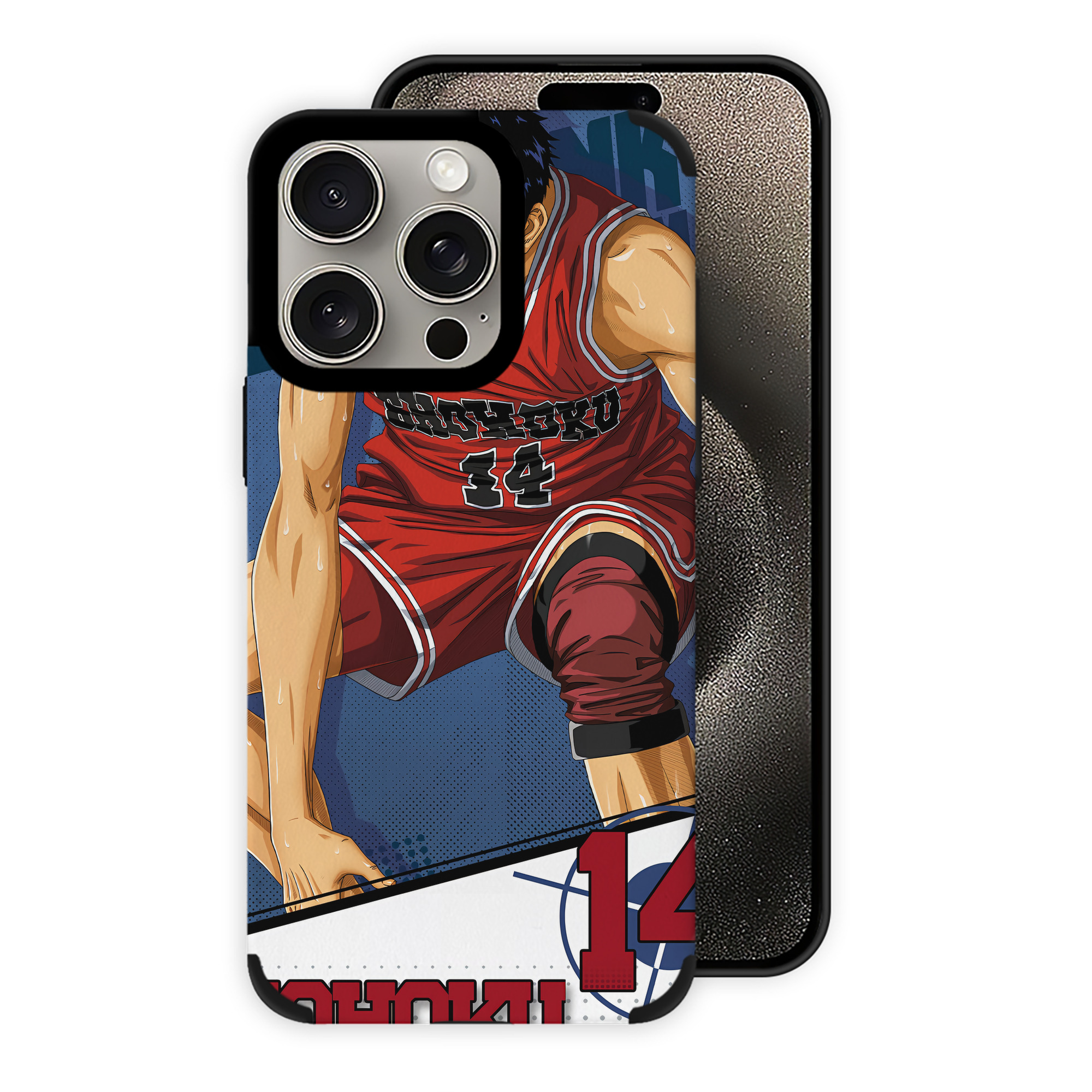 （画像用） SLAM DUNK／スラムダンク 【iPhone15ProMax対応】 PUレザー スマホケース 耐衝撃＆黄変防止