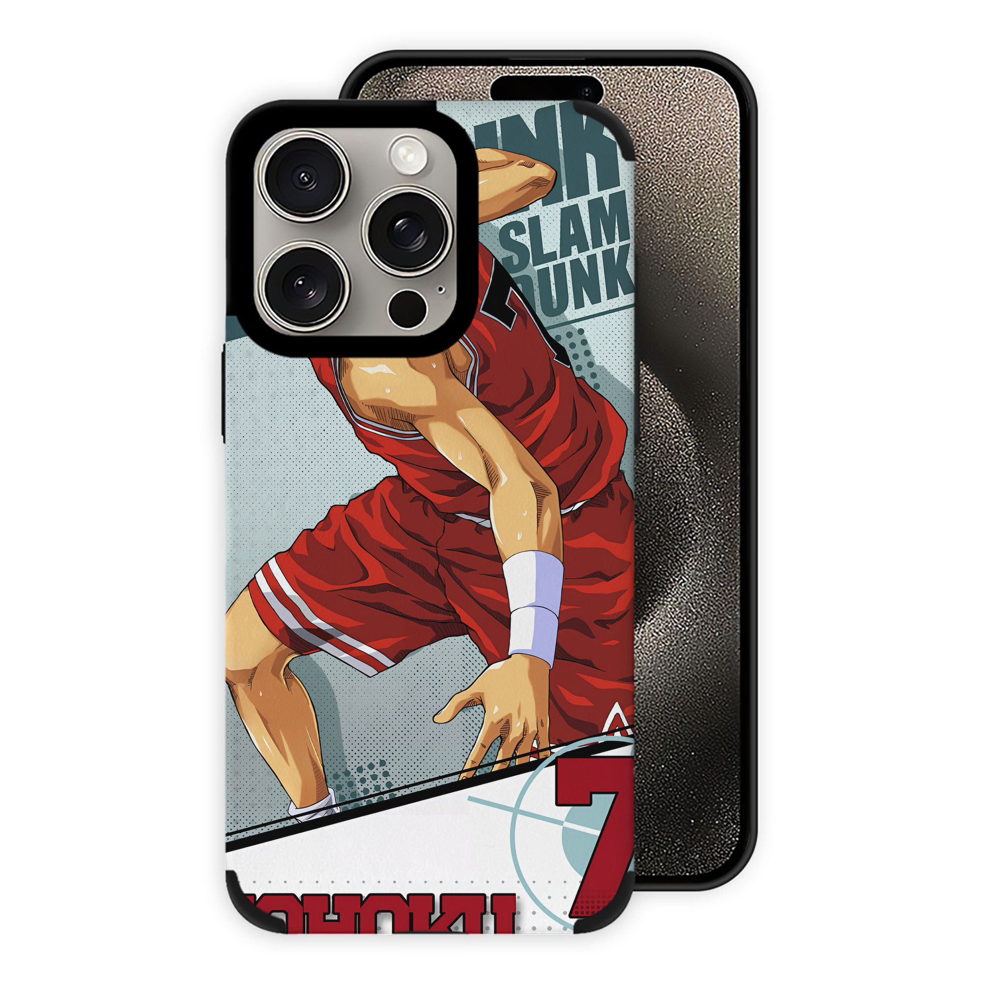 （画像用） SLAM DUNK／スラムダンク 【iPhone15ProMax対応】 PUレザー スマホケース 耐衝撃＆黄変防止