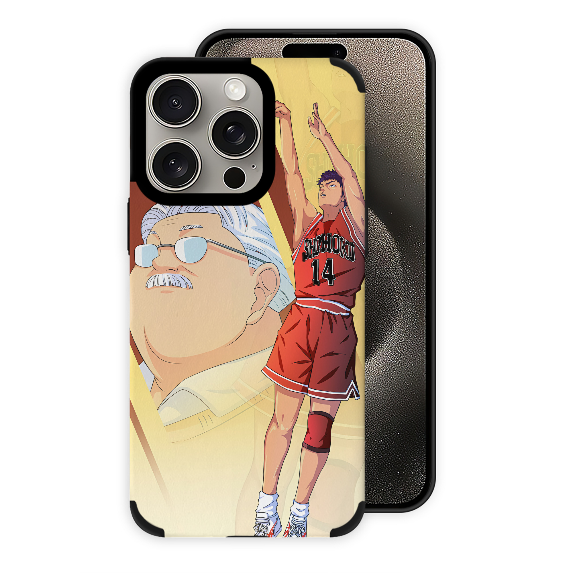 （画像用） SLAM DUNK／スラムダンク 【iPhone15ProMax対応】 PUレザー スマホケース 耐衝撃＆黄変防止