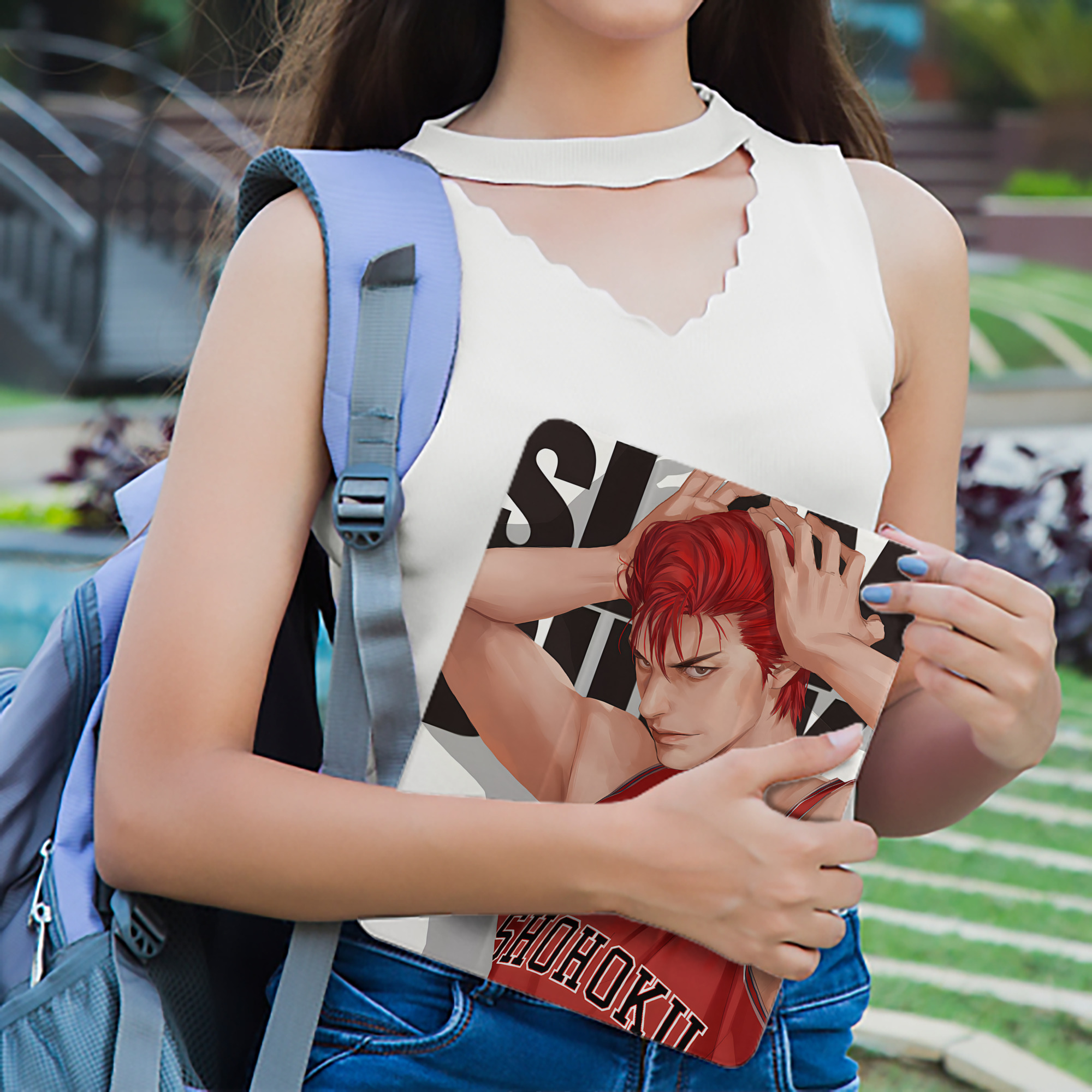 SLAM DUNK／スラムダンク IPad ケース ペン収納付き 三つ折りスタンド PUレザー×シリコン 対応機種9.5/10.5/10.9インチ