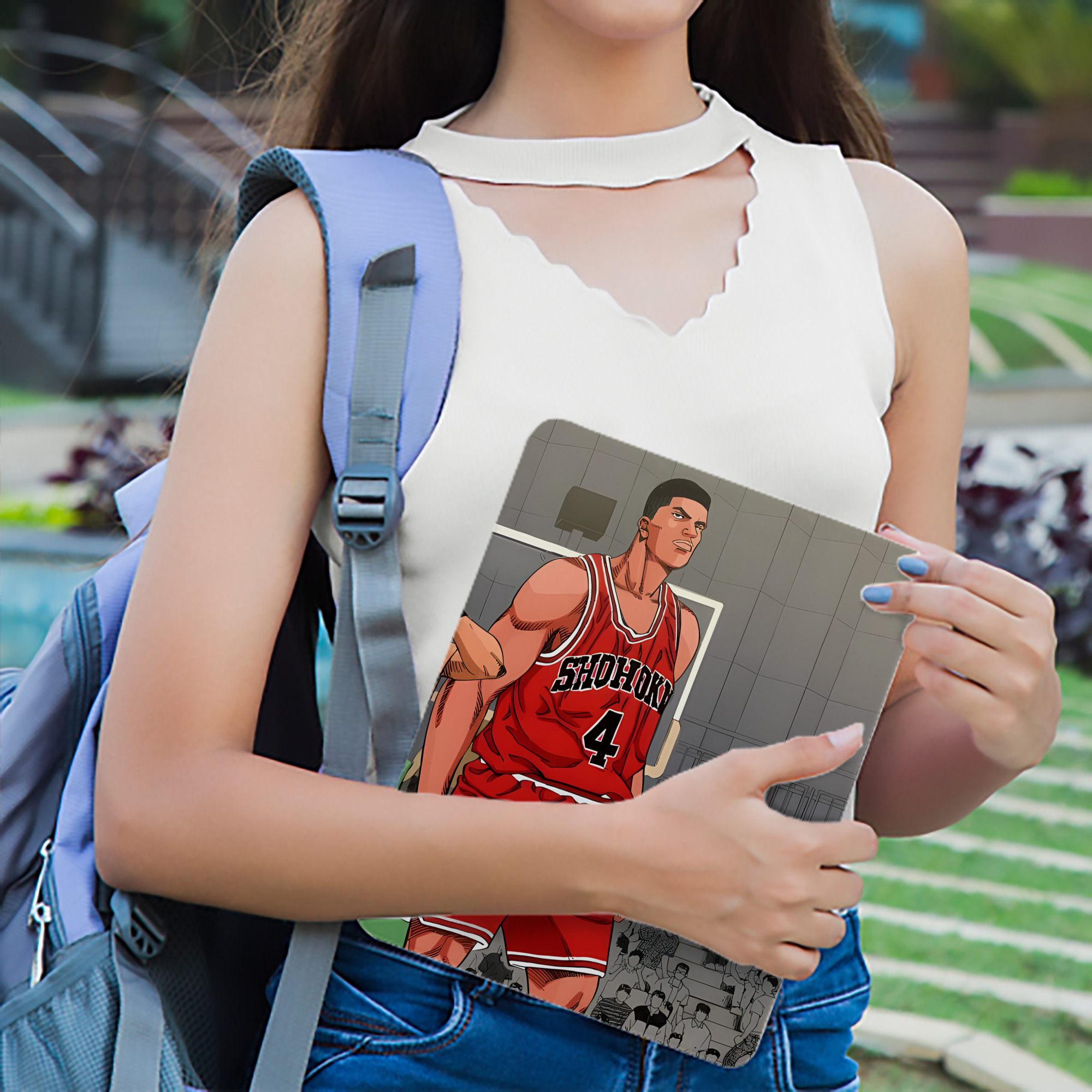 SLAM DUNK／スラムダンク IPad ケース ブック型 PUレザー TPU 耐衝撃 軽量 薄型 ペン収納なし 全面保護 IPad 各モデル対応