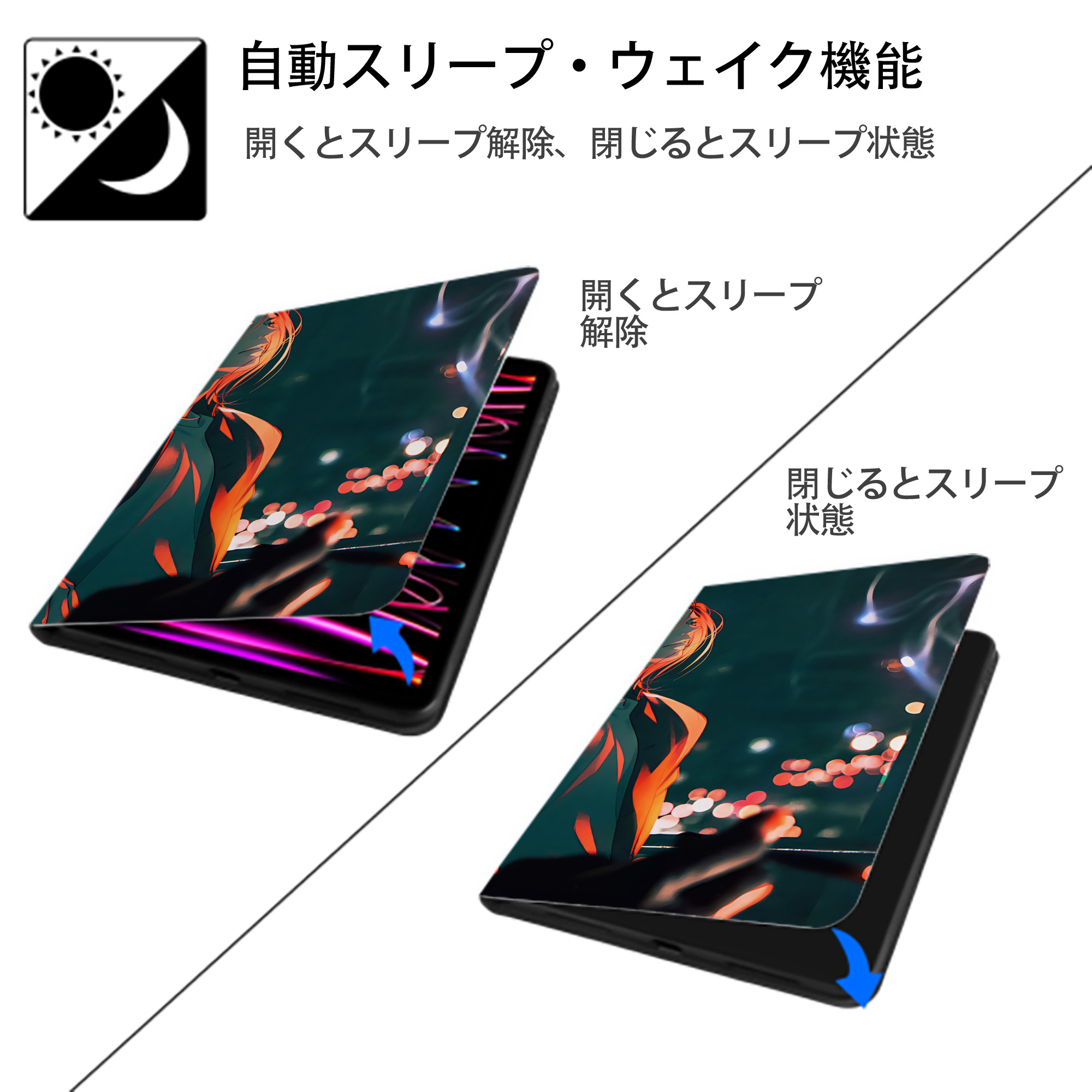 SLAM DUNK／スラムダンク IPadケース ペンホルダー付き ブックスタイルデザイン