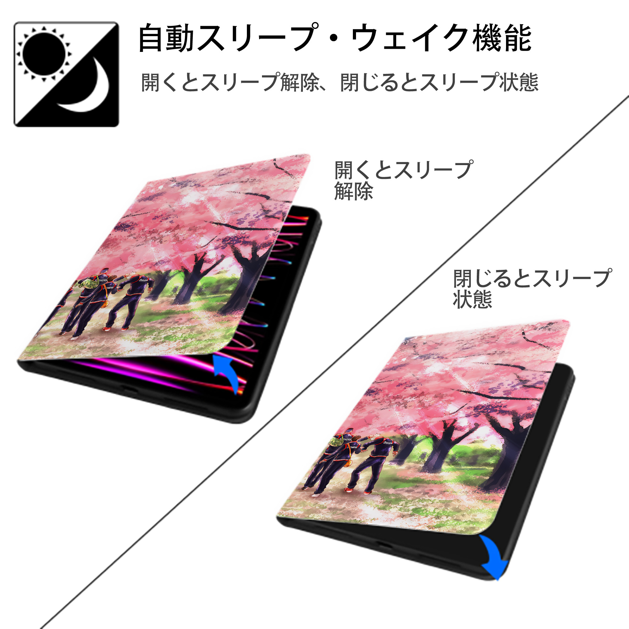 SLAM DUNK／スラムダンク IPadケース ペンホルダー付き ブックスタイルデザイン