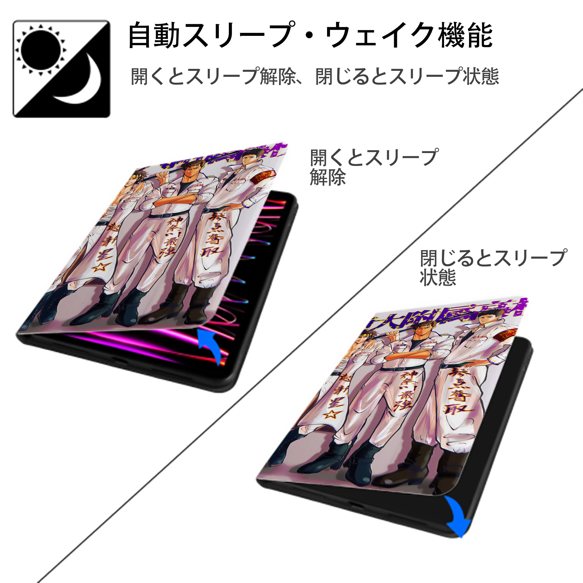 SLAM DUNK／スラムダンク IPadケース ペンホルダー付き ブックスタイルデザイン