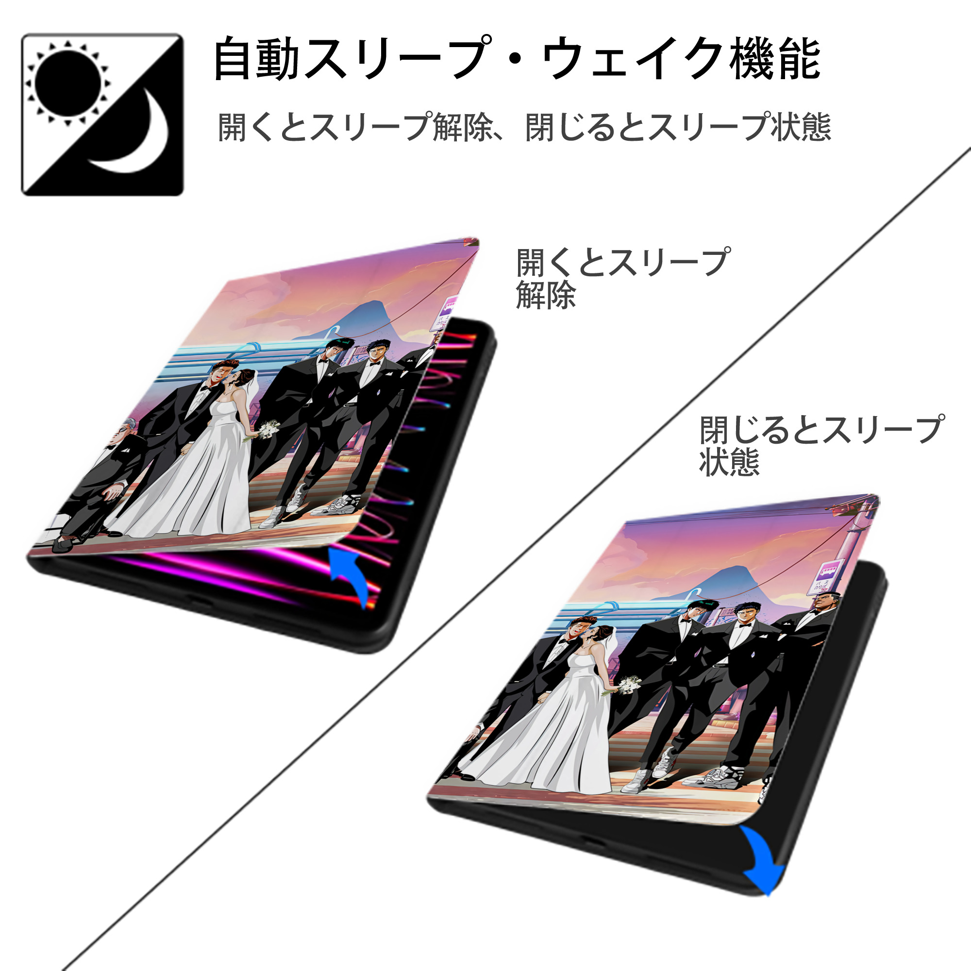 SLAM DUNK／スラムダンク IPadケース ペンホルダー付き ブックスタイルデザイン
