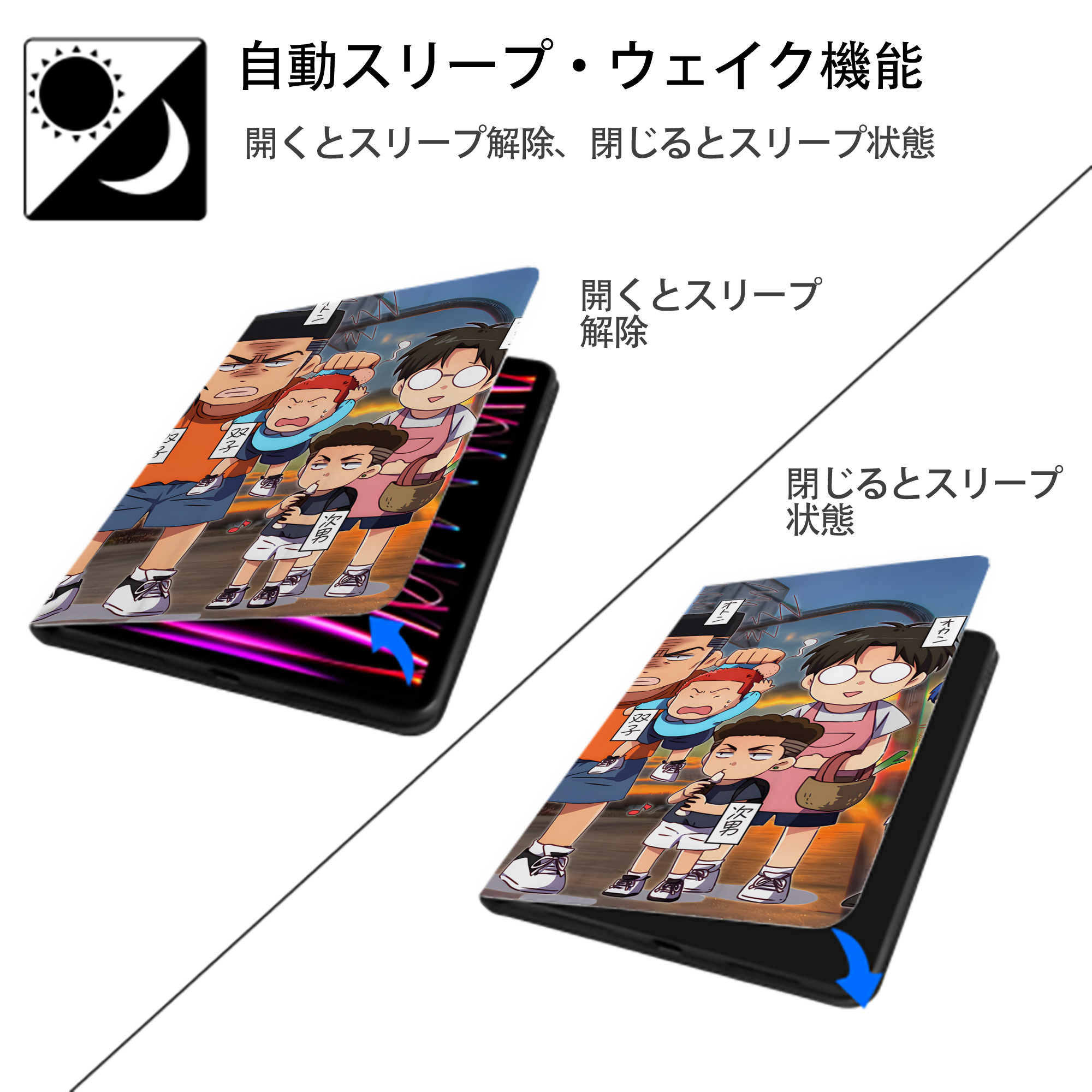 SLAM DUNK／スラムダンク IPadケース ペンホルダー付き ブックスタイルデザイン