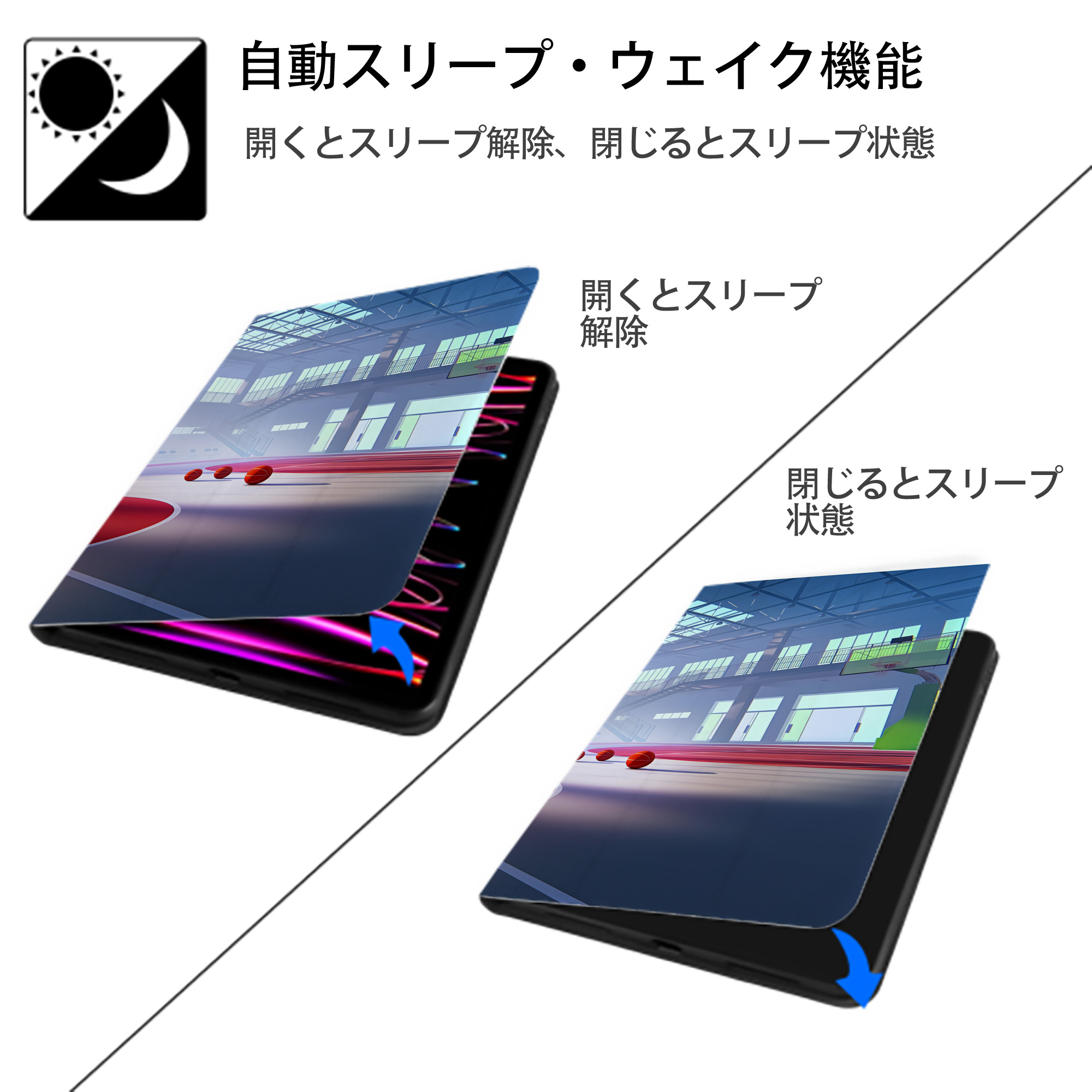 SLAM DUNK／スラムダンク IPadケース ペンホルダー付き ブックスタイルデザイン